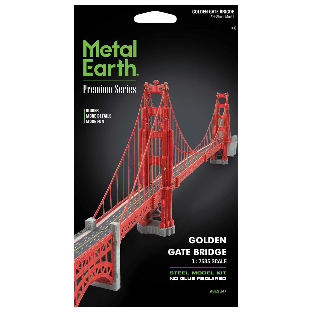 Metal Earth Premium Series Golden Gate Bridge PS2013 Modellbausatz Puzzle DIY Bausatz präzise gelasert stabil langlebig