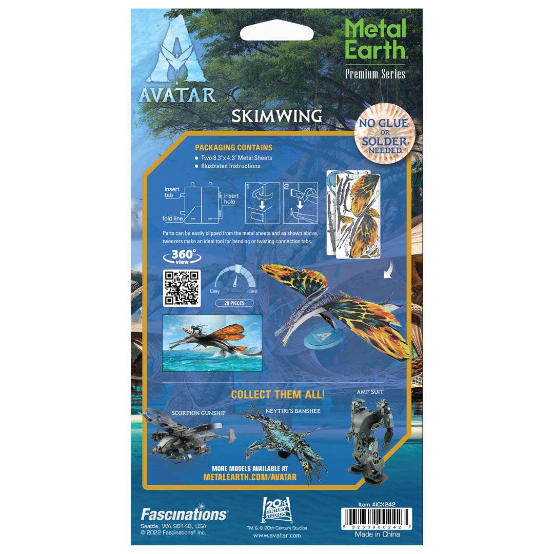 Metal Earth Premium Series Avatar 2 - Skimwing ICX242 Modellbausatz Puzzle DIY Bausatz präzise gelasert stabil langlebig