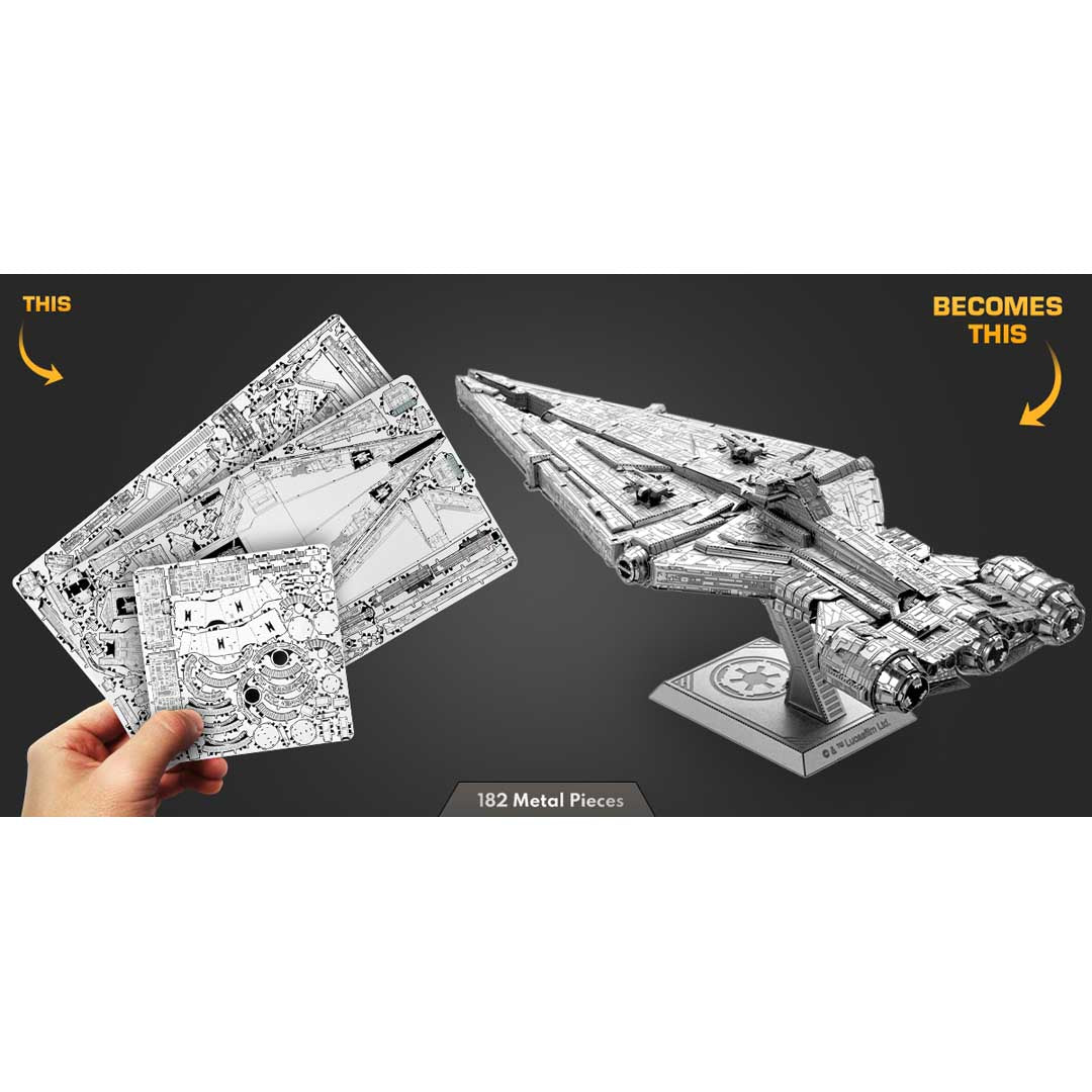 Metal Earth STAR Premium Series STAR WARS Imperial Light Cruiser ICX233 Modellbausatz Puzzle DIY Bausatz präzise gelasert stabil langlebig