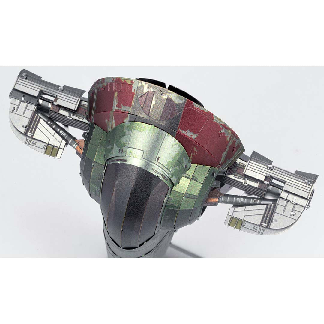 Metal Earth STAR Premium Series STAR WARS Mandalorian - Boba Fett's Starfighter ICX232 Modellbausatz Puzzle DIY Bausatz präzise gelasert stabil langlebig