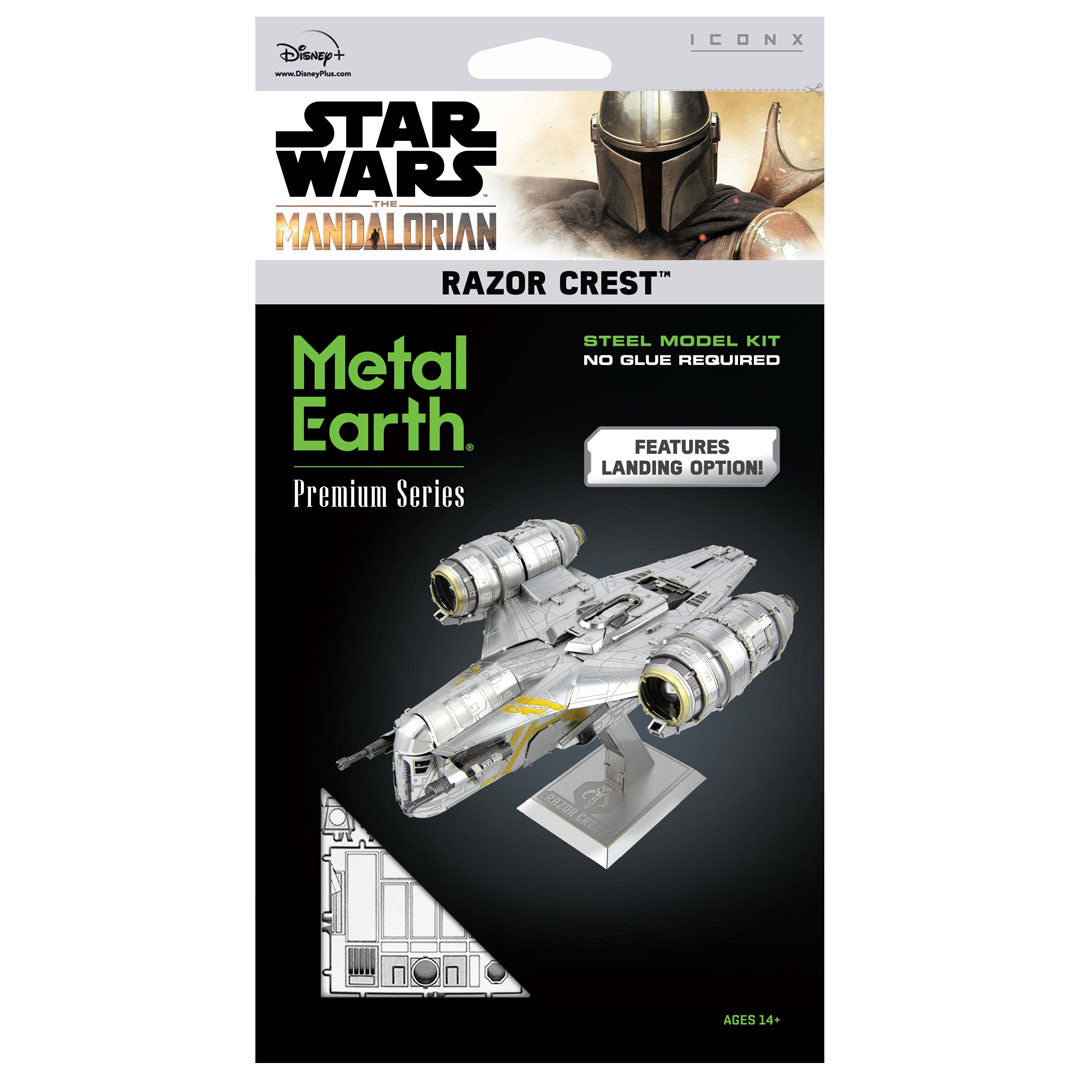 Metal Earth STAR Premium Series STAR WARS Mandalorian - Razor Crest™ ICX217 Modellbausatz Puzzle DIY Bausatz präzise gelasert stabil langlebig