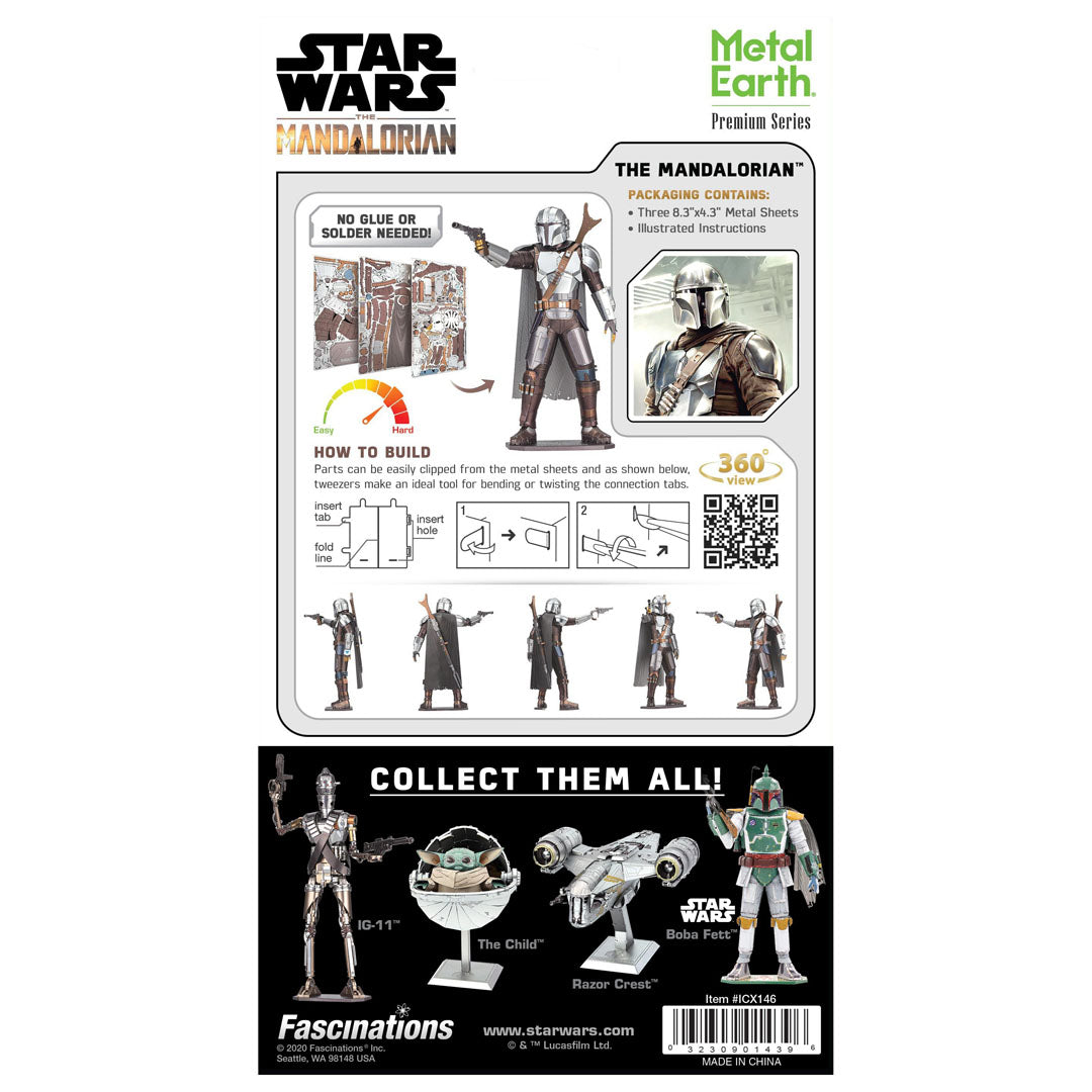 Metal Earth STAR Premium Series STAR WARS Mandalorian - The Mandalorian™ ICX146 Modellbausatz Puzzle DIY Bausatz präzise gelasert stabil langlebig
