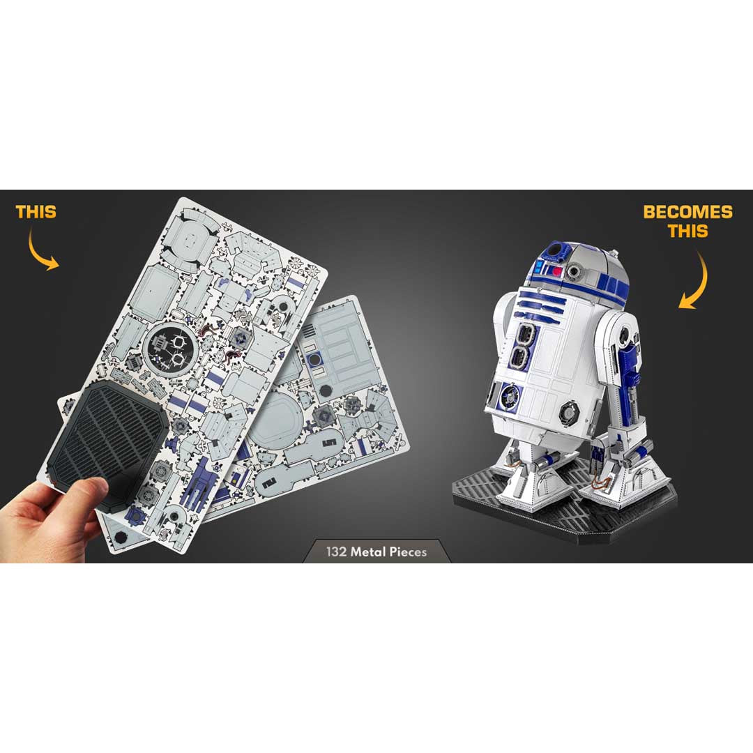 Metal Earth STAR Premium Series STAR WARS R2-D2 ICX131 Modellbausatz Puzzle DIY Bausatz präzise gelasert stabil langlebig