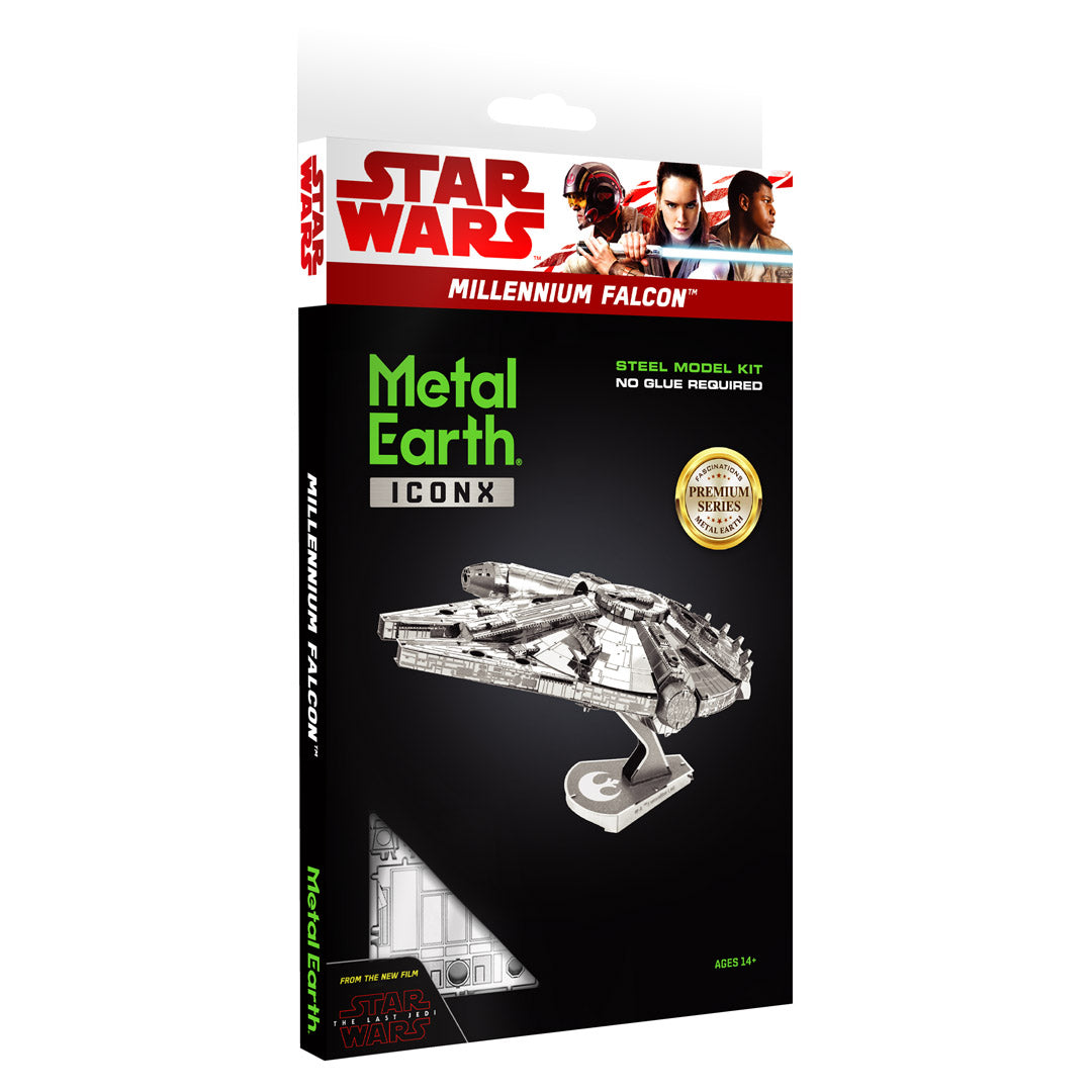 Metal Earth STAR Premium Series STAR WARS Millennium Falcon ICX200B Modellbausatz Puzzle DIY Bausatz präzise gelasert stabil langlebig
