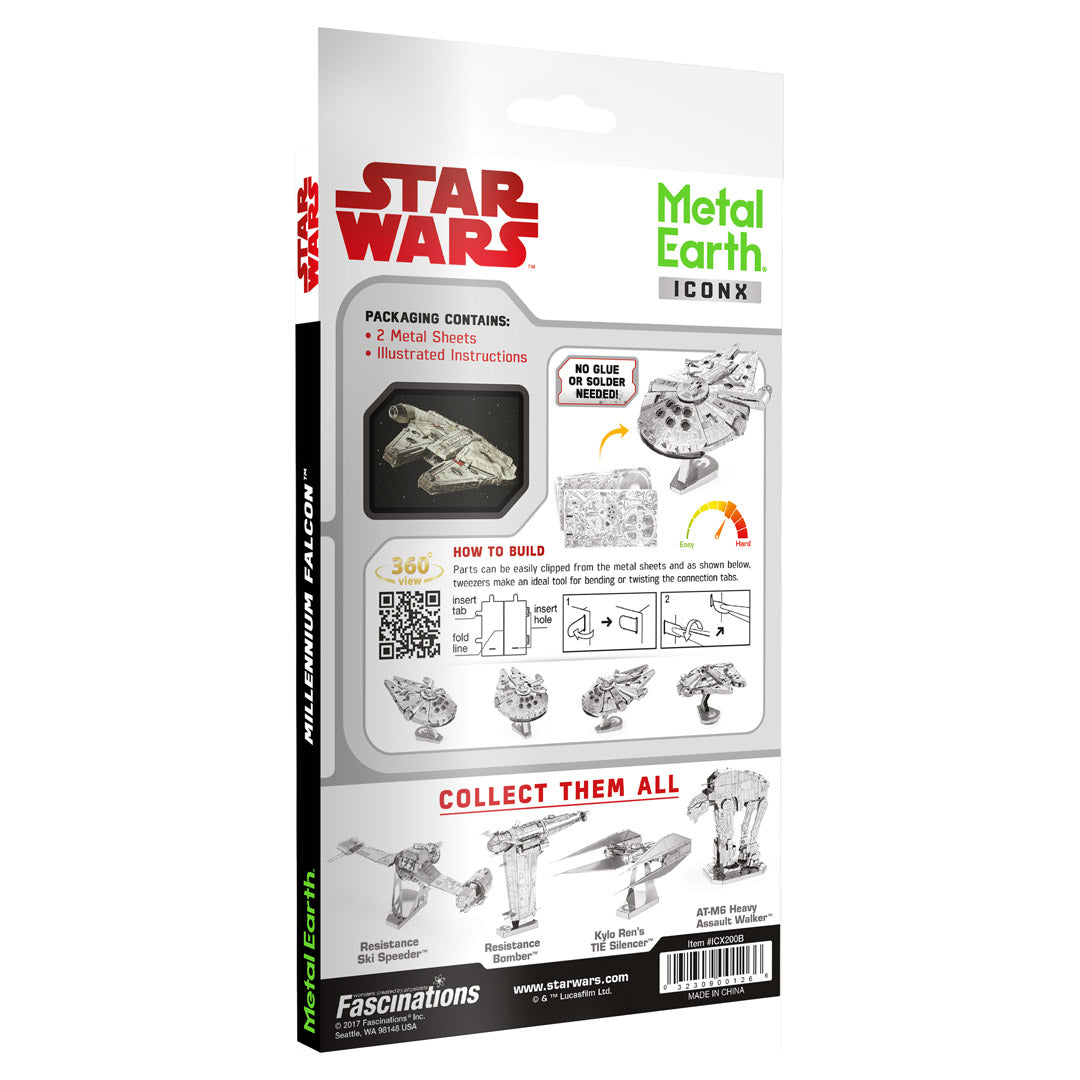 Metal Earth STAR Premium Series STAR WARS Millennium Falcon ICX200B Modellbausatz Puzzle DIY Bausatz präzise gelasert stabil langlebig