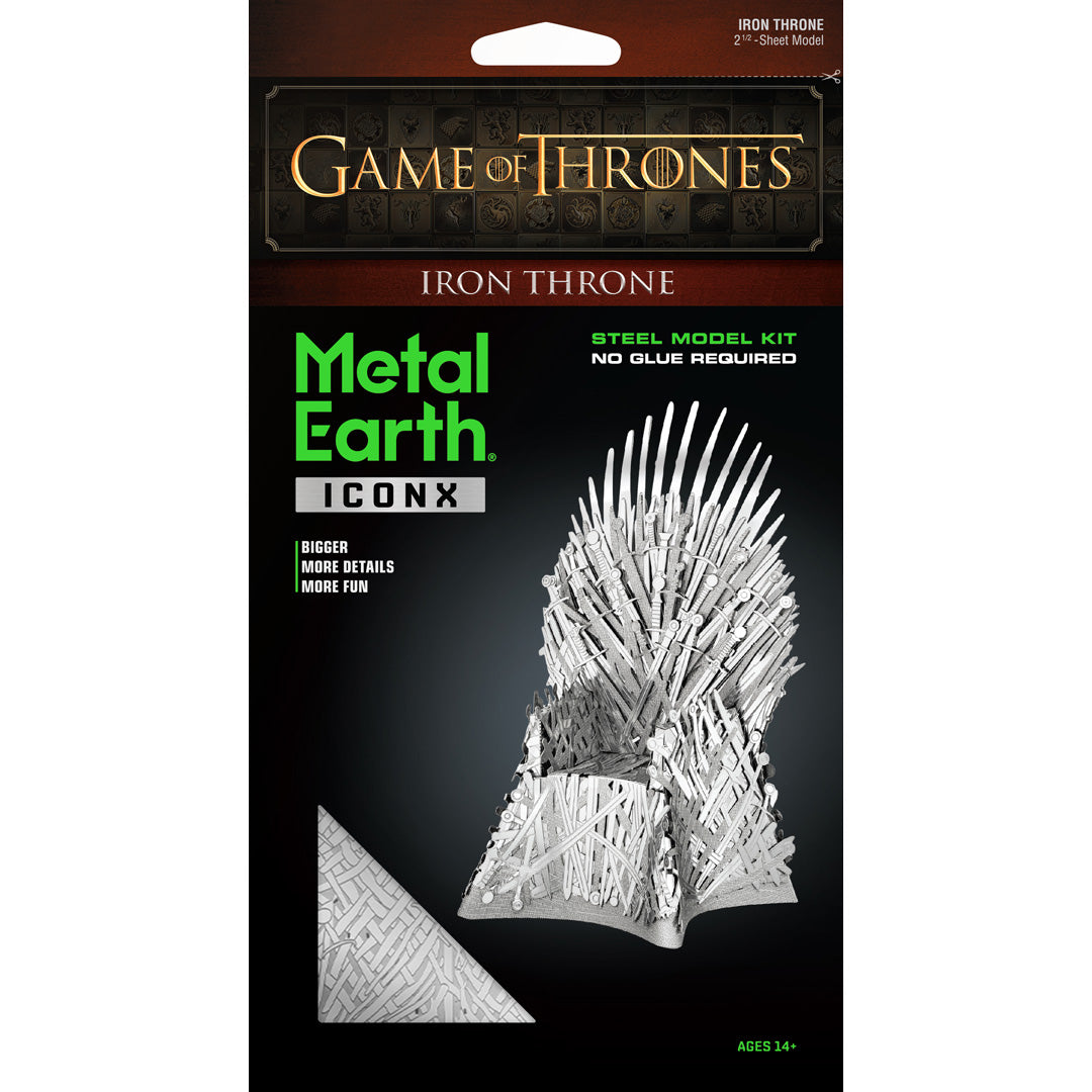 Metal Earth Premium Series Game of Thrones: Iron Throne ICX122 Modellbausatz Puzzle DIY Bausatz präzise gelasert stabil langlebig