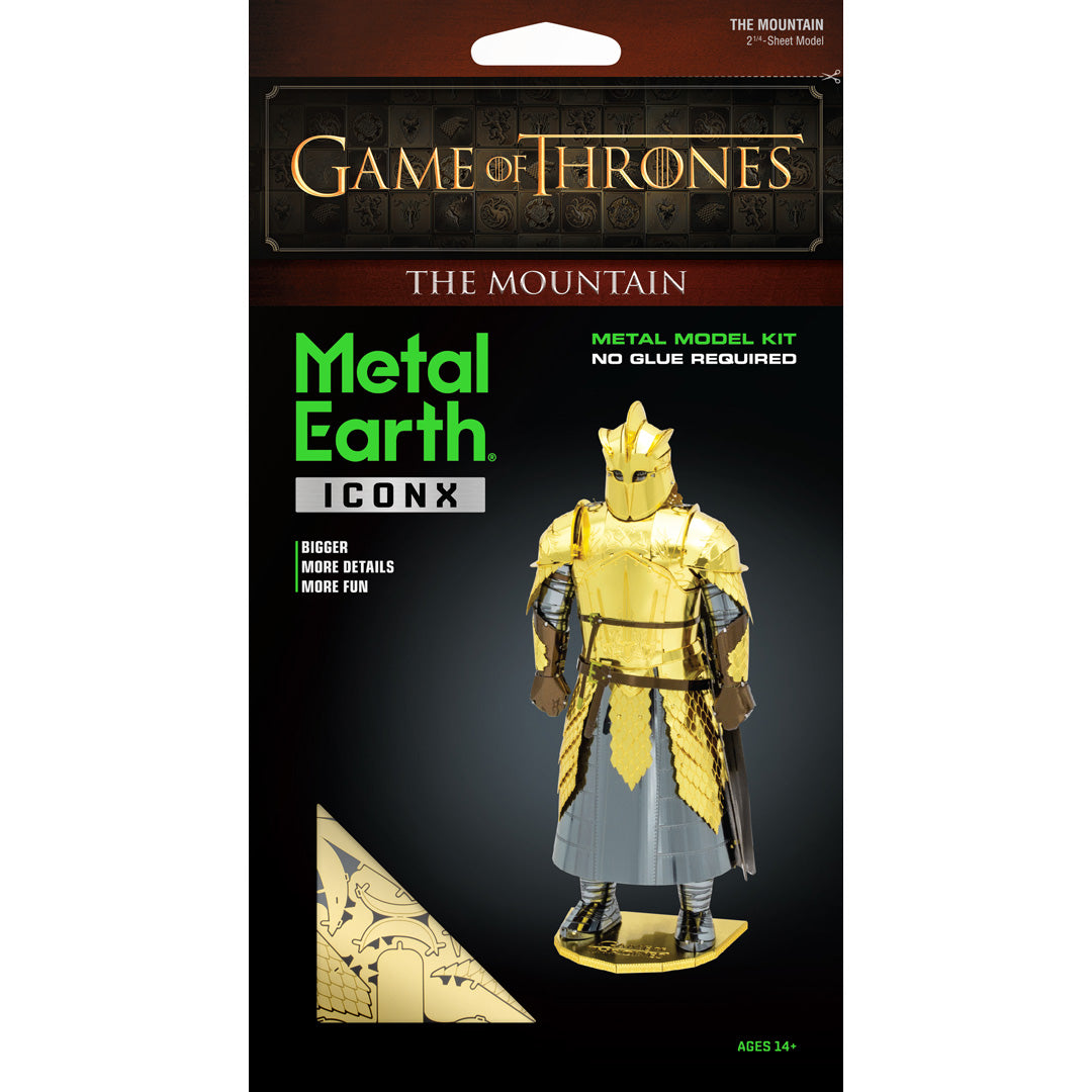 Metal Earth Premium Series Game of Thrones: The Mountain ICX123 Modellbausatz Puzzle DIY Bausatz präzise gelasert stabil langlebig