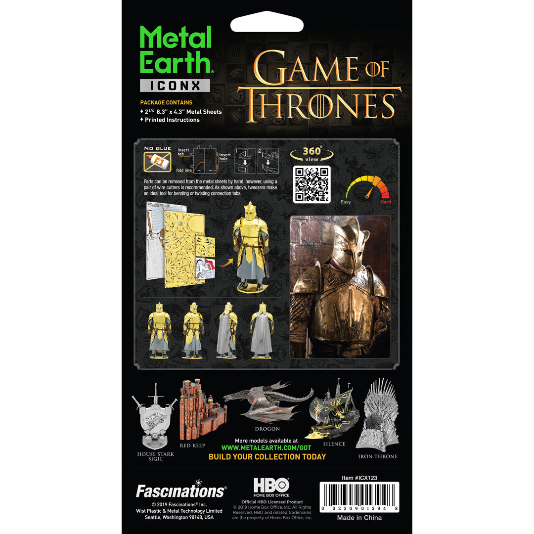 Metal Earth Premium Series Game of Thrones: The Mountain ICX123 Modellbausatz Puzzle DIY Bausatz präzise gelasert stabil langlebig