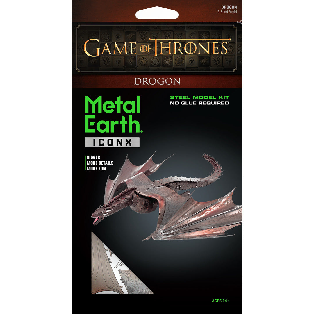 Metal Earth Premium Series Game of Thrones: Drogon ICX124 Modellbausatz Puzzle DIY Bausatz präzise gelasert stabil langlebig