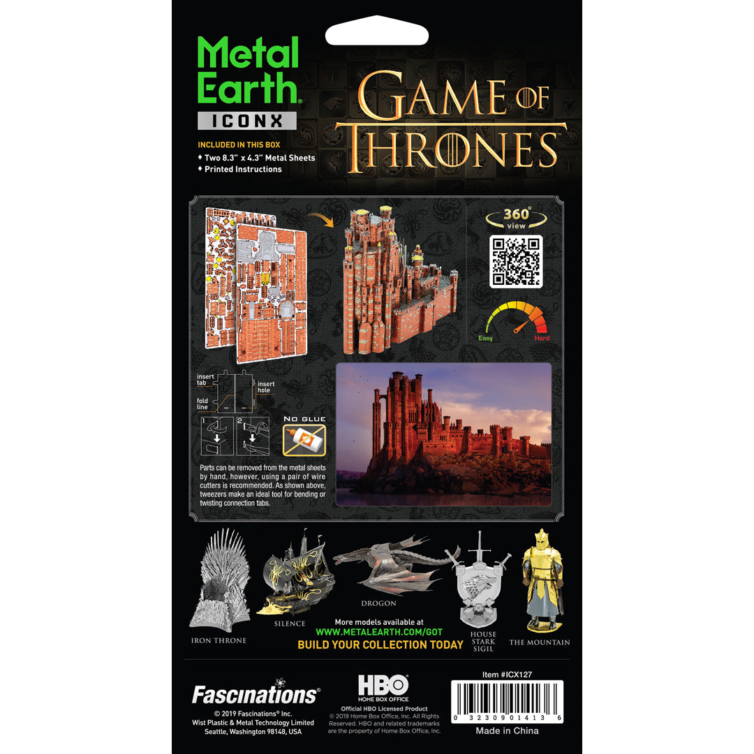 Metal Earth Premium Series Game of Thrones: Red Keep ICX127 Modellbausatz Puzzle DIY Bausatz präzise gelasert stabil langlebig