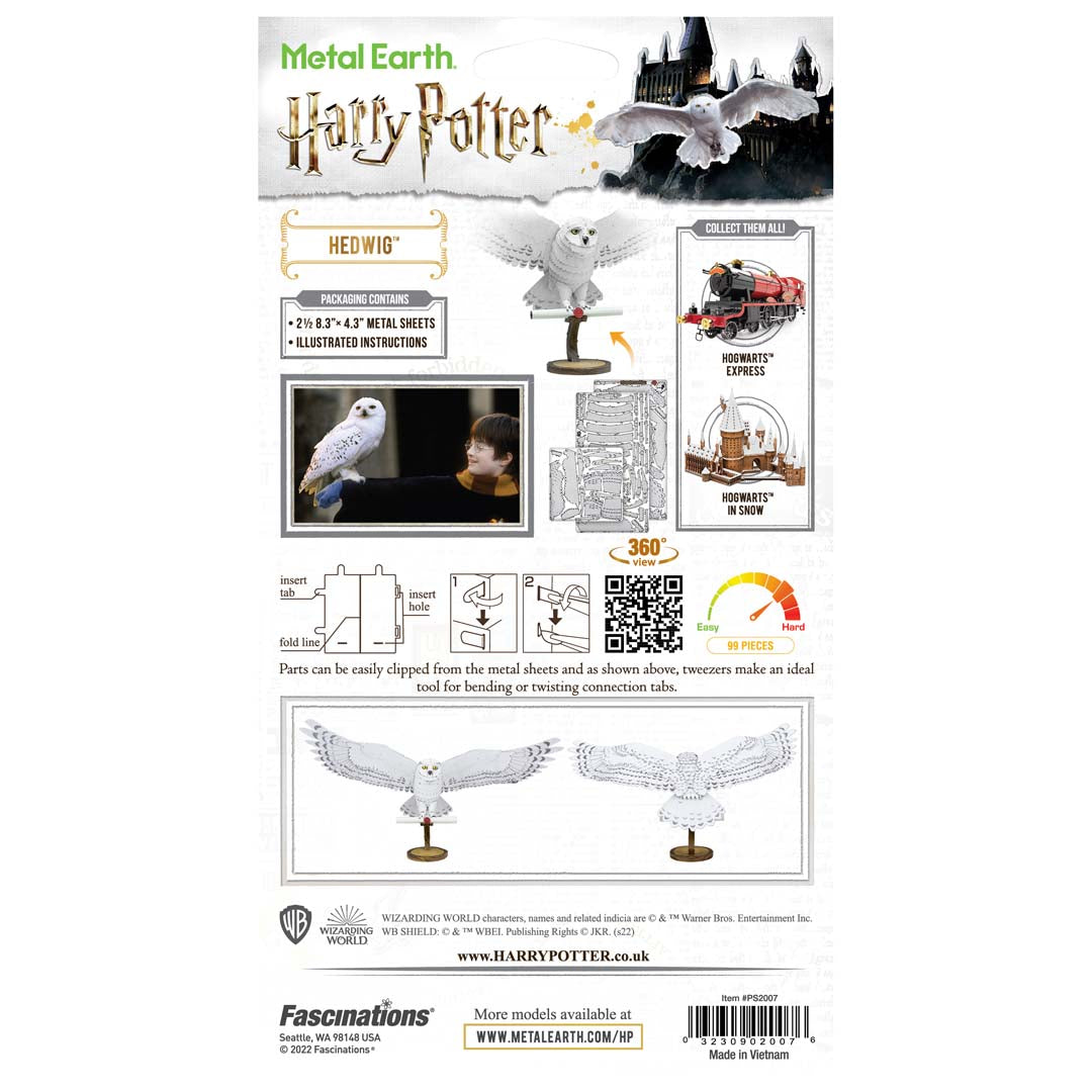 Metal Earth Premium Series Harry Potter - Hedwig PS2007 Modellbausatz Puzzle DIY Bausatz präzise gelasert stabil langlebig