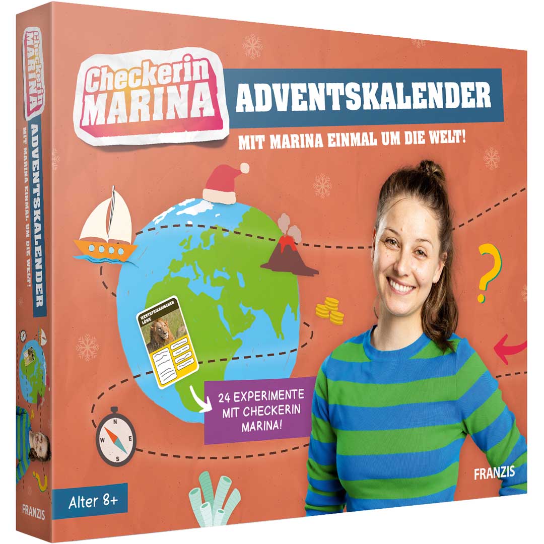 Adventskalender CHECKERIN Marina für Forscherinnen Weihnachtskalender Wissenskalender Franzis