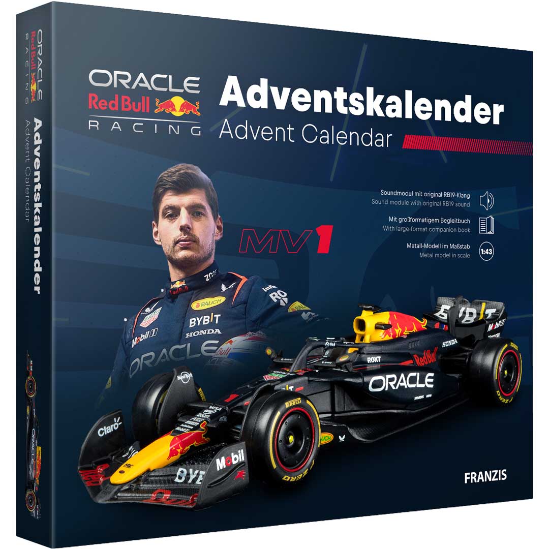 Adventskalender ORACLE Red Bull Racing 2025 Weihnachtskalender F1-Modellbausatz Franzis