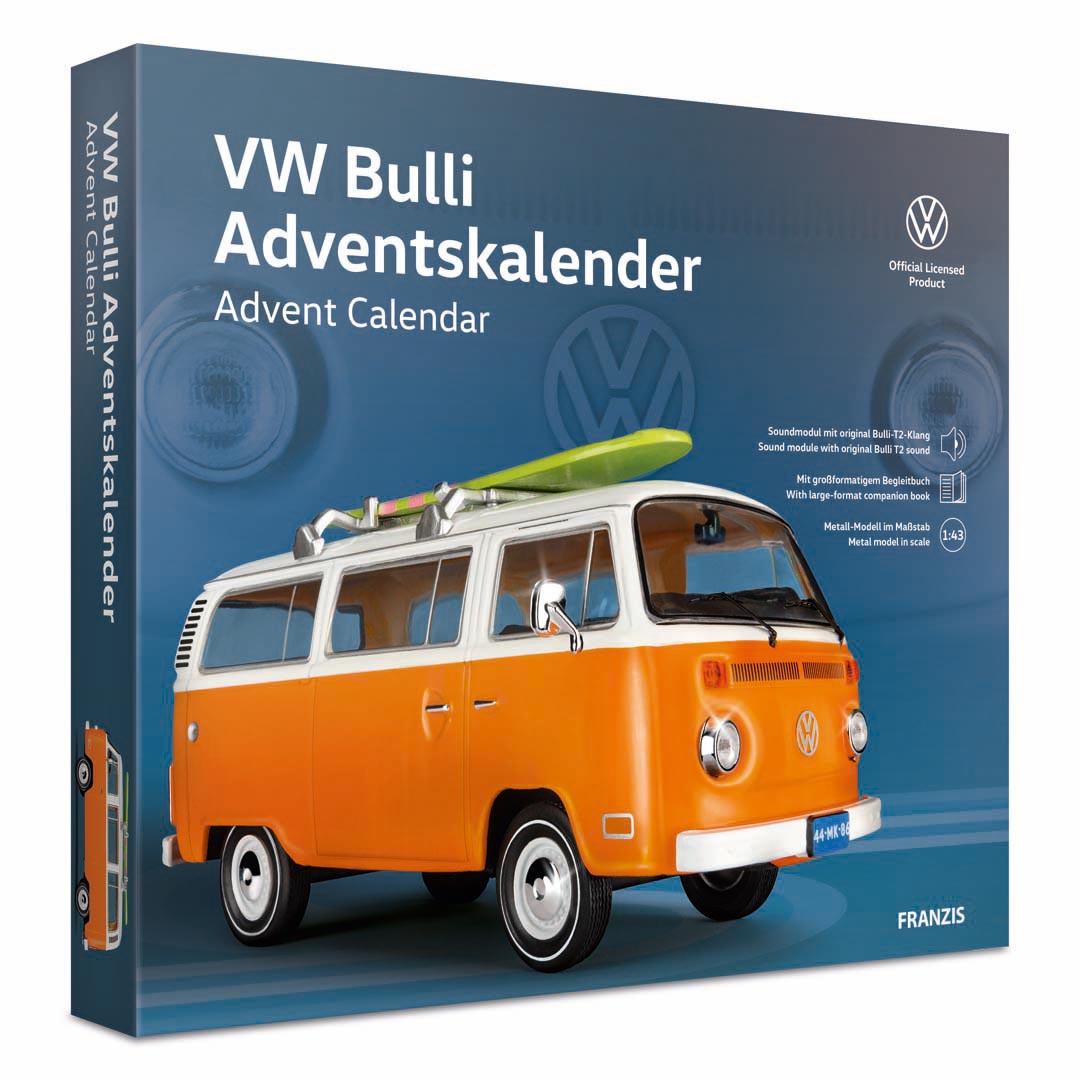 Adventskalender VW Bulli T2 Weihnachtskalender Modellbausatz für Liebhaber Franzis