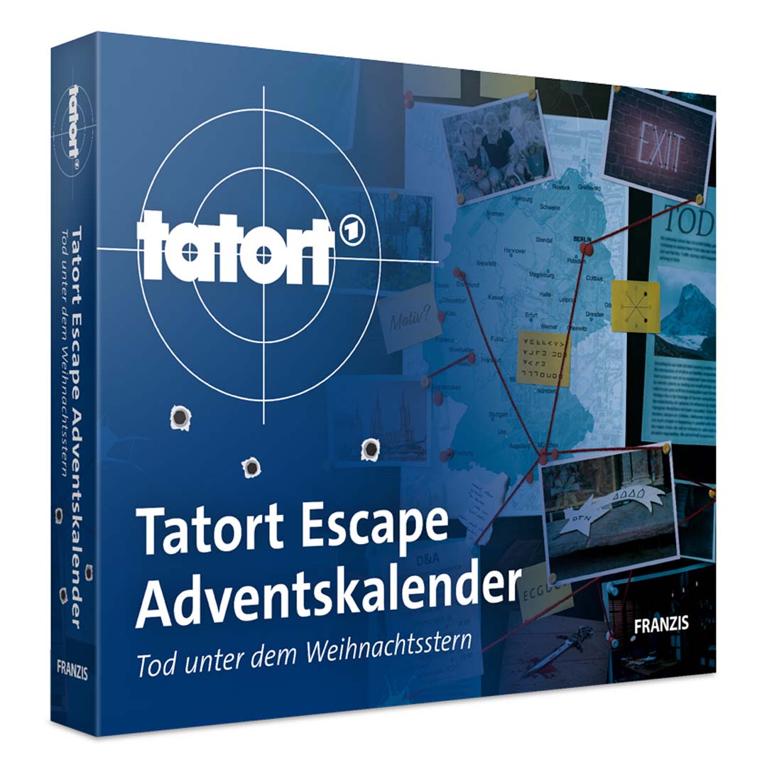 Adventskalender TATORT Escape Tod unter dem Weihnachtsstern Weihnachtskalender Krimi-Spiel Franzis
