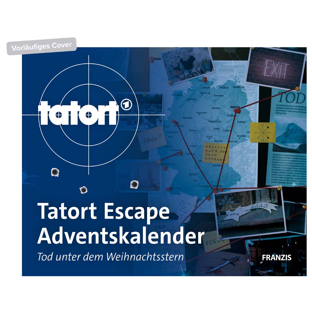 Adventskalender TATORT Escape Tod unter dem Weihnachtsstern Weihnachtskalender Krimi-Spiel Franzis