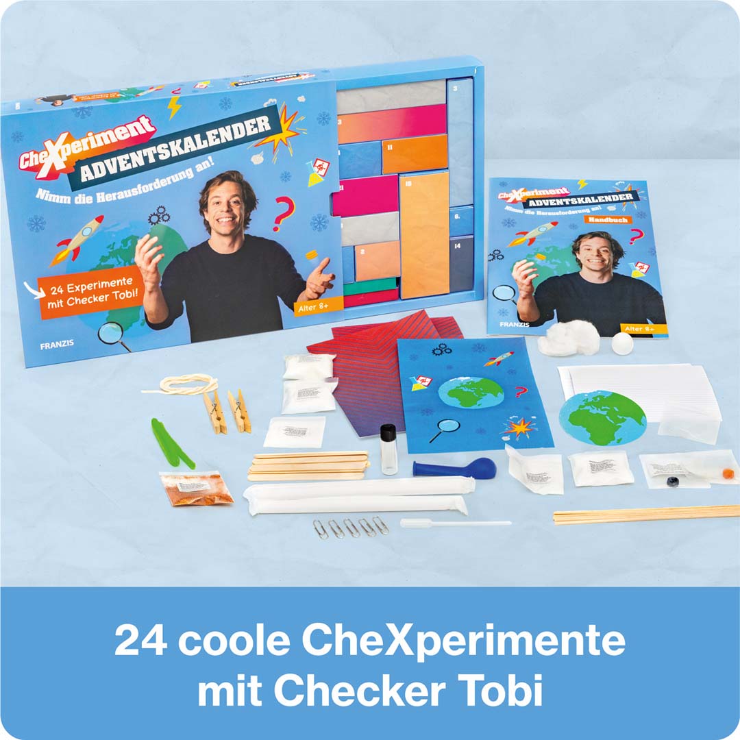 Adventskalender CHEXPERIMENT mit Checker-Tobi Weihnachtskalender Experimente für Kinder Franzis