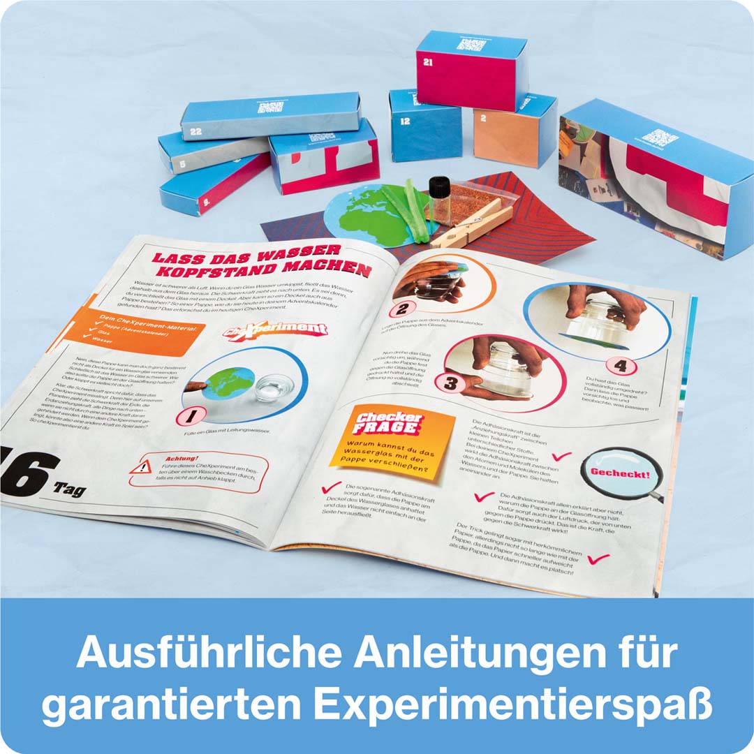 Adventskalender CHEXPERIMENT mit Checker-Tobi Weihnachtskalender Experimente für Kinder Franzis