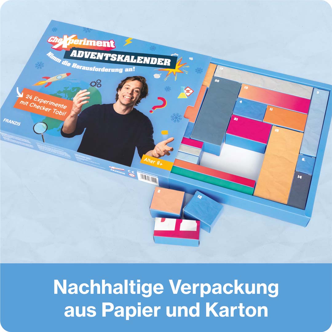 Adventskalender CHEXPERIMENT mit Checker-Tobi Weihnachtskalender Experimente für Kinder Franzis