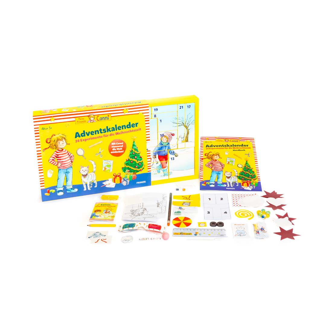 Adventskalender MEINE Freundin Conni Weihnachtskalender Experimentier-Set für Kinder Franzis