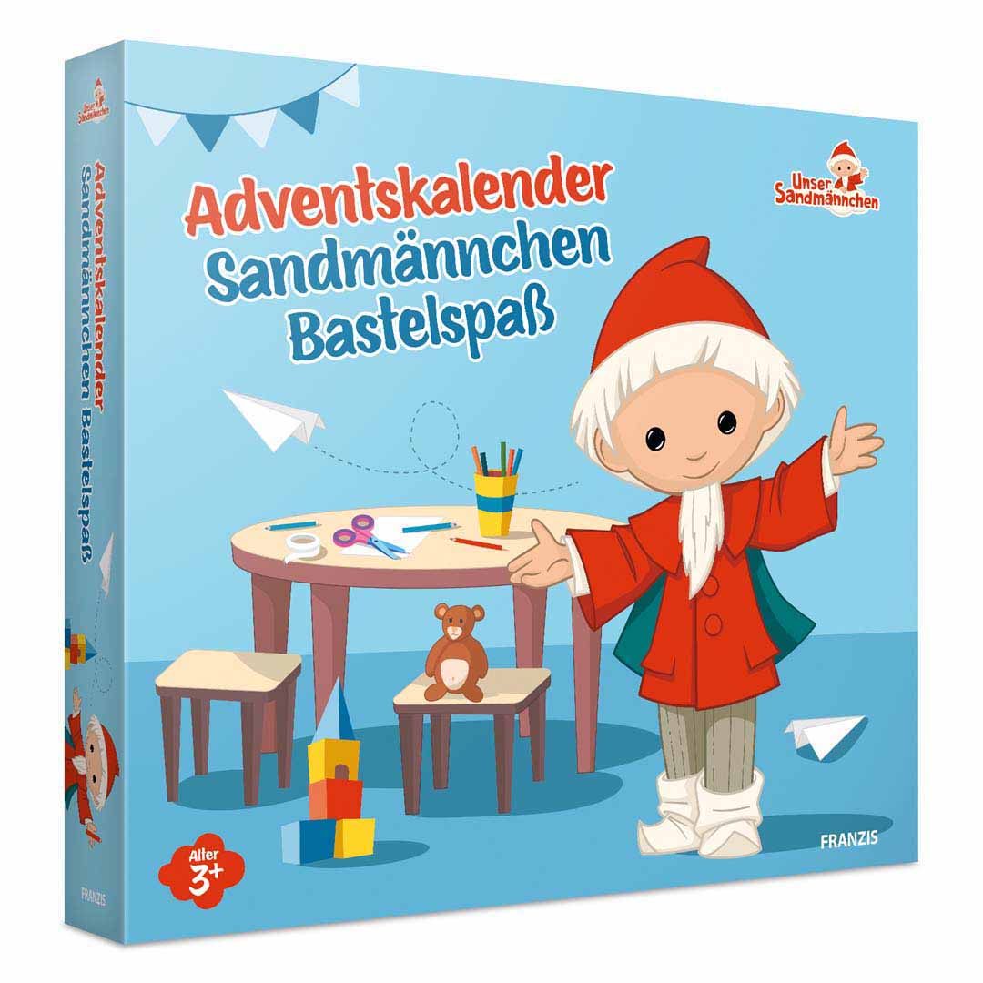 Adventskalender SANDMÄNNCHEN Bastelspass Weihnachtskalender mit Geschichten für Kleinkinder Franzis