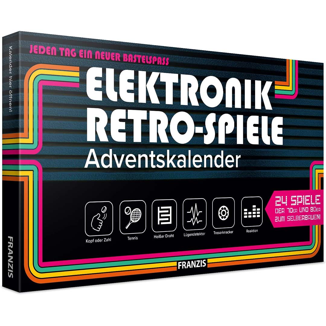 Adventskalender ELEKTRONIK Retro-Spiele Weihnachtskalender Spielkonsole zum Selberbauen Franzis