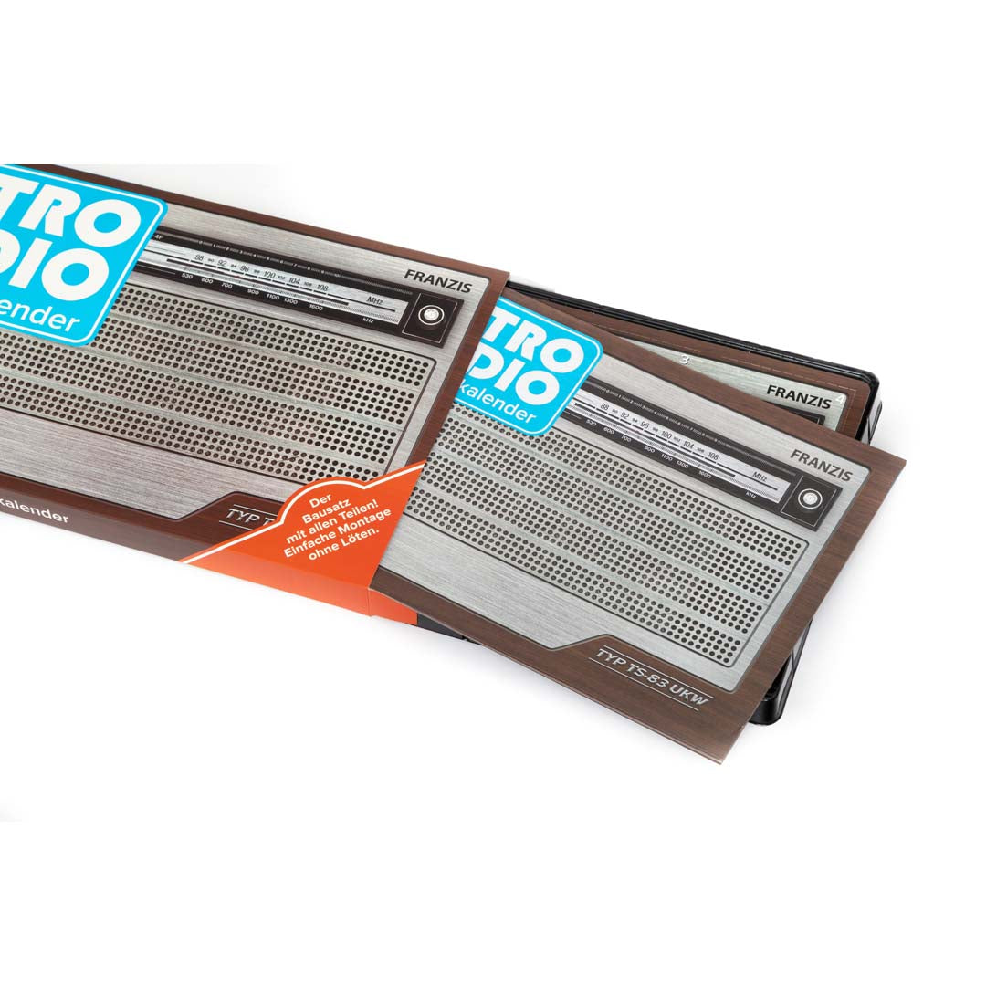 Adventskalender RETRO-Radio zum Selberbauen Weihnachtskalender Elektronik-Bausatz für Tüftler Franzis