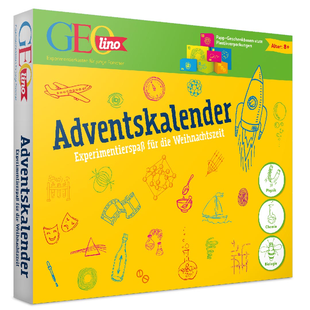 Adventskalender GEOLINO Naturwissenschaften Weihnachtskalender mit Experimenten für Kinder Franzis