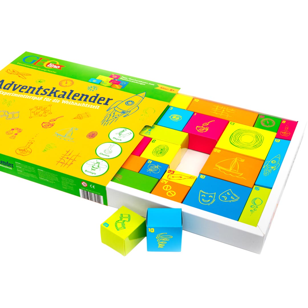 Adventskalender GEOLINO Naturwissenschaften Weihnachtskalender mit Experimenten für Kinder Franzis