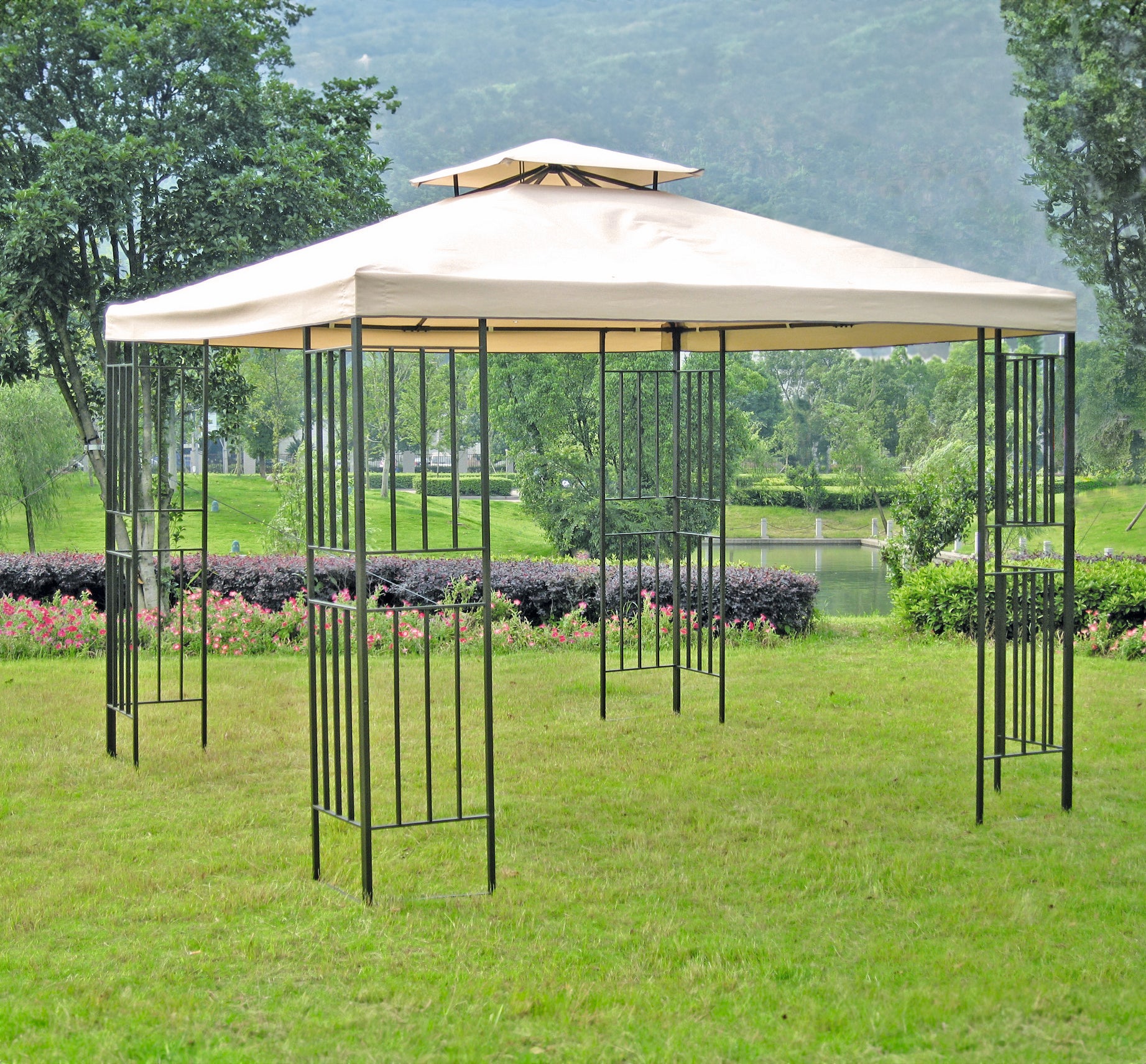 Pavillon AMAZONAS Gartenzelt Festzelt Garden Pleasure wetterfest stabil Outdoor Garten Terrasse Balkon