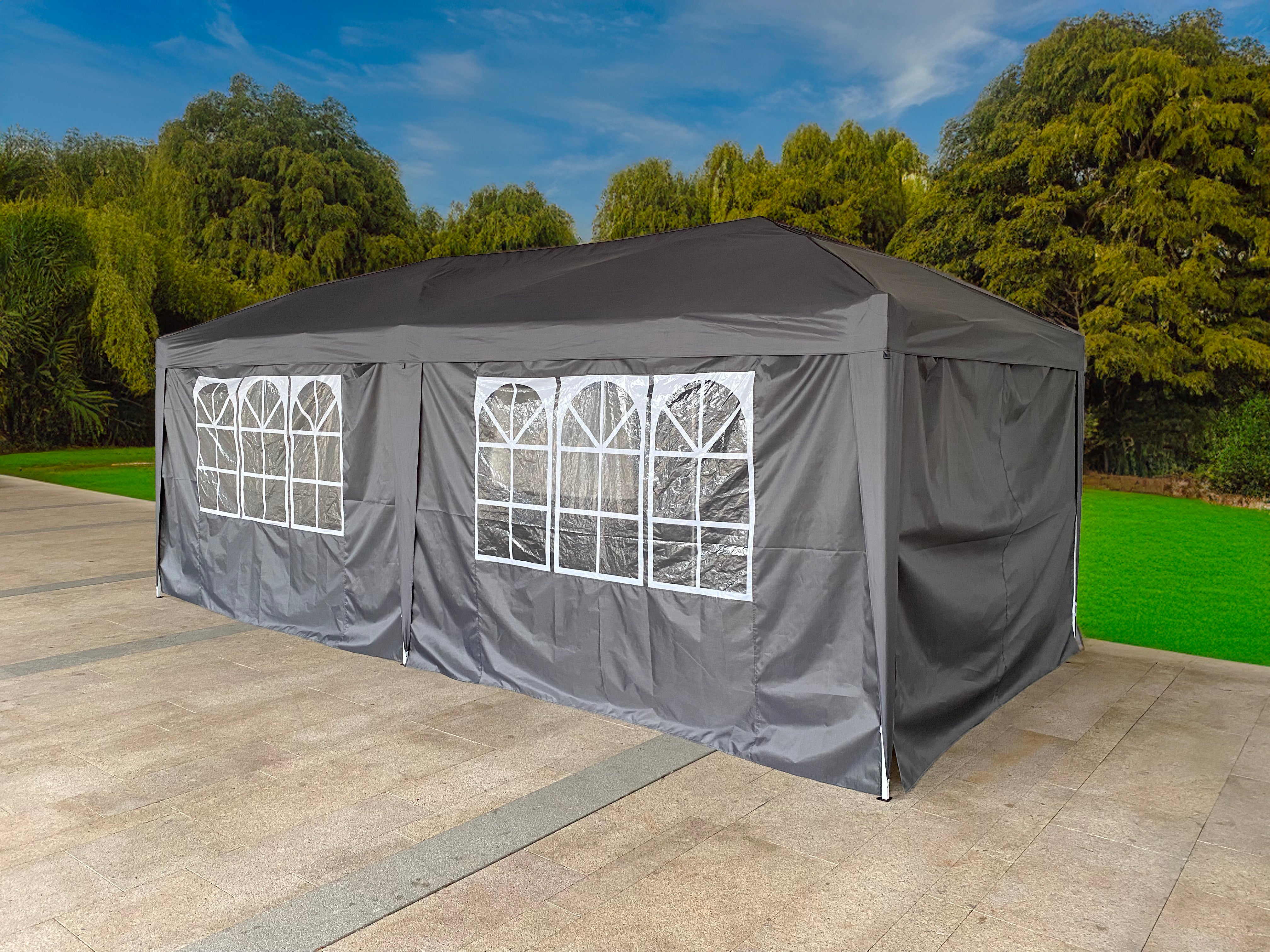 Pavillon SAMBESI Faltpavillon Gartenzelt Partyzelt Garden Pleasure anthrazit