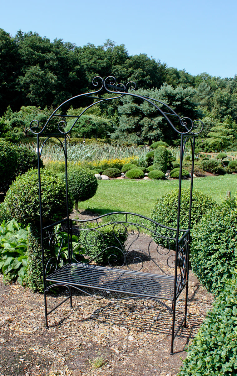 Bank mit Rosenbogen COLIMA Gartenbank Rankhilfe Spalier Garden Pleasure