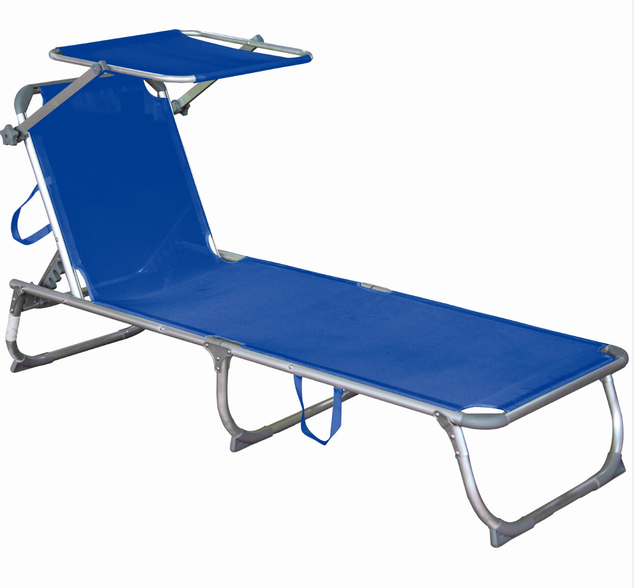 Sonnenliege KISO Sonnendach Gartenliege Dreibeinliege Garden Pleasure blau