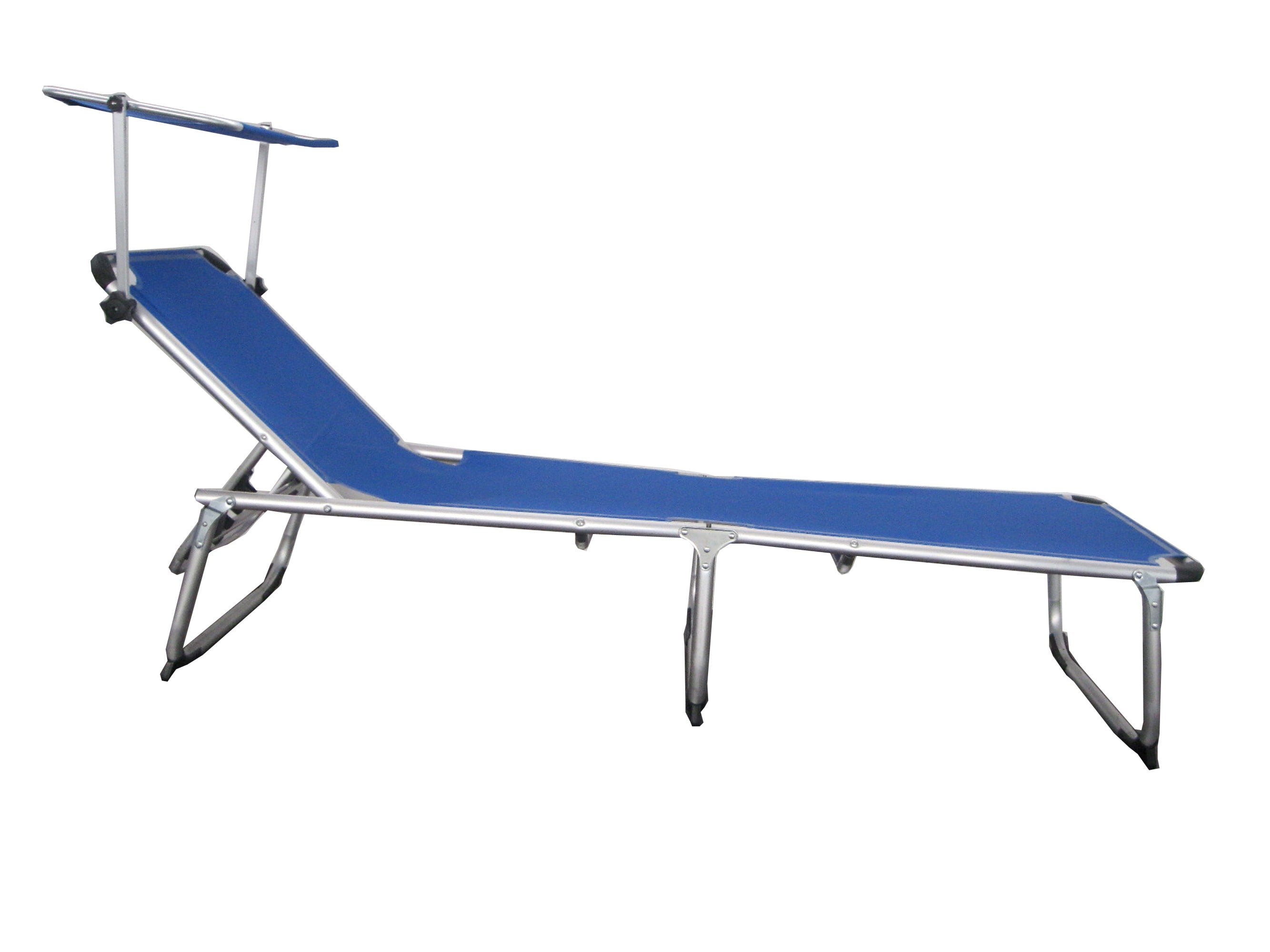 Sonnenliege KISO Sonnendach Gartenliege Dreibeinliege Garden Pleasure blau
