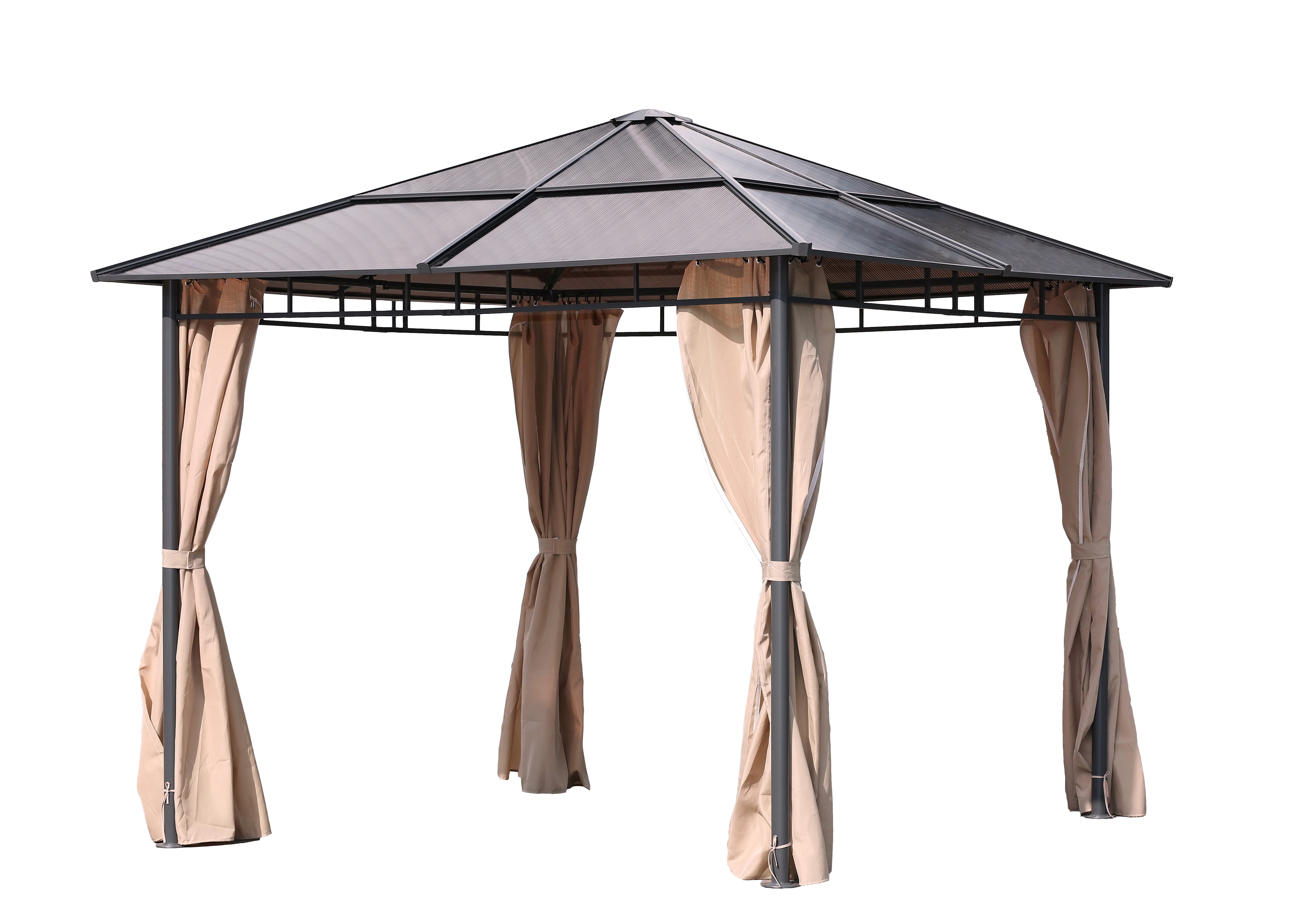 Pavillon NAPA Gartenzelt Pergola Garden Pleasure hochwertig multifunktional Outdoor mit Seitenteilen