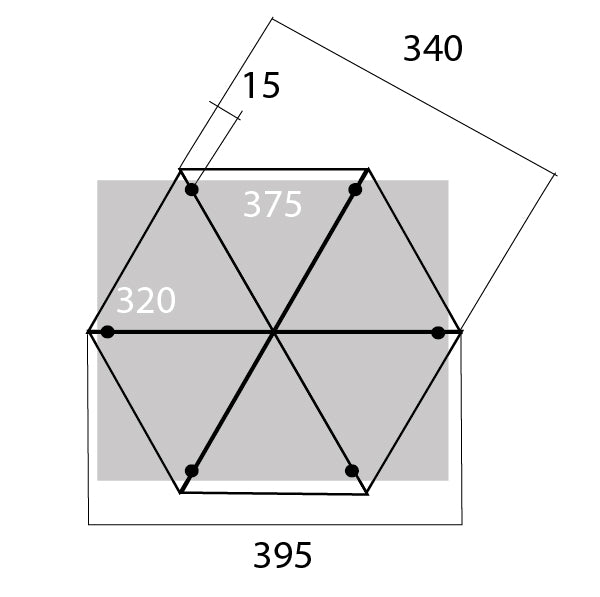 Pavillon SALMON 6-eckig Gartenzelt Garden Pleasure exklusiv stabil Outdoor mit Seitenteilen Polycarbonatdach