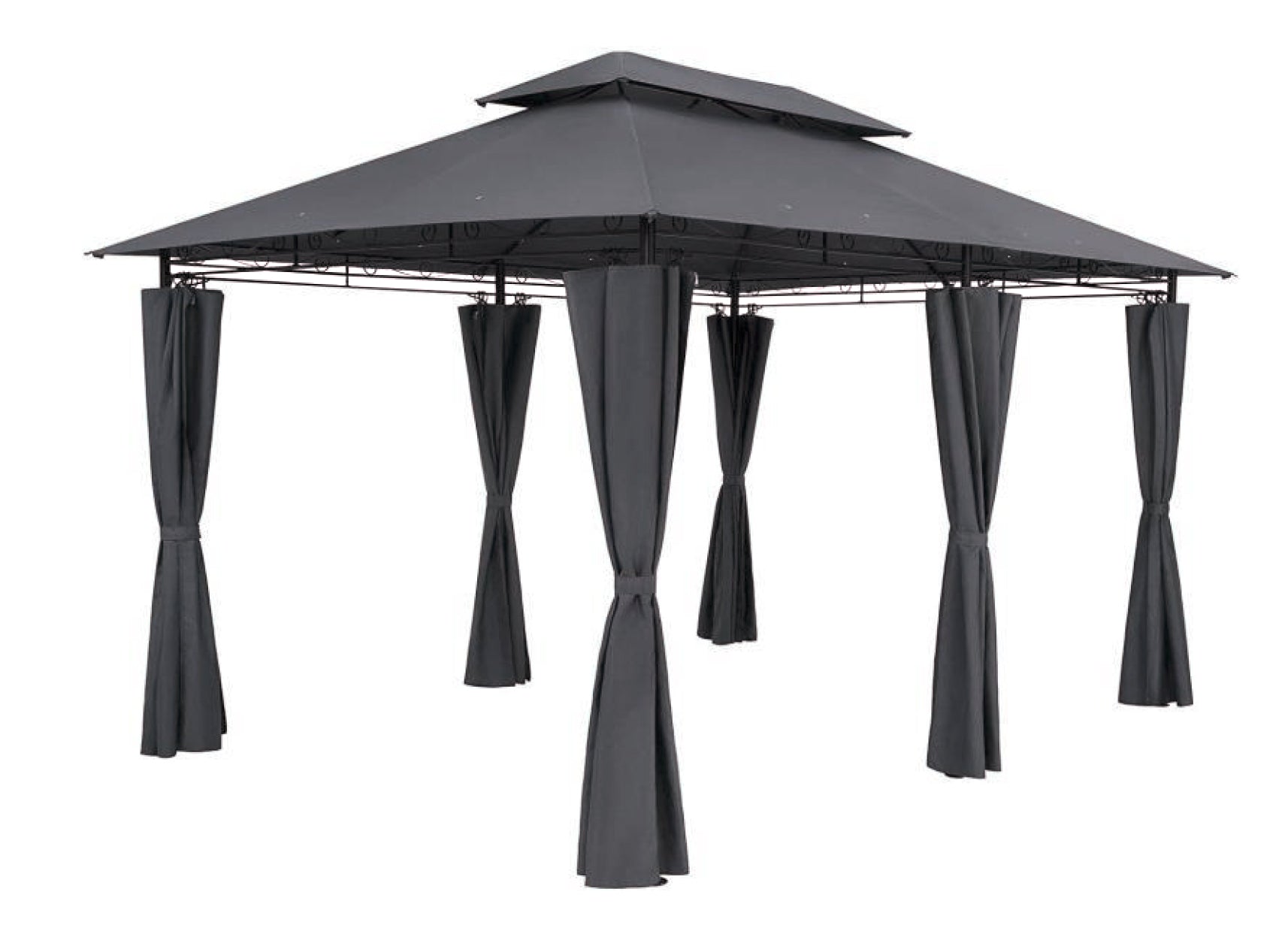 Pavillon MOLDAU Gartenzelt Pergola Garden Pleasure stabil beschichtet Outdoor mit Seitenschals