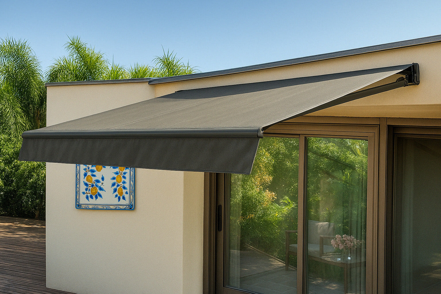 Elektrische Gelenkarmmarkise LED Markise Motorisiert Sonnenschutz Garden Pleasure