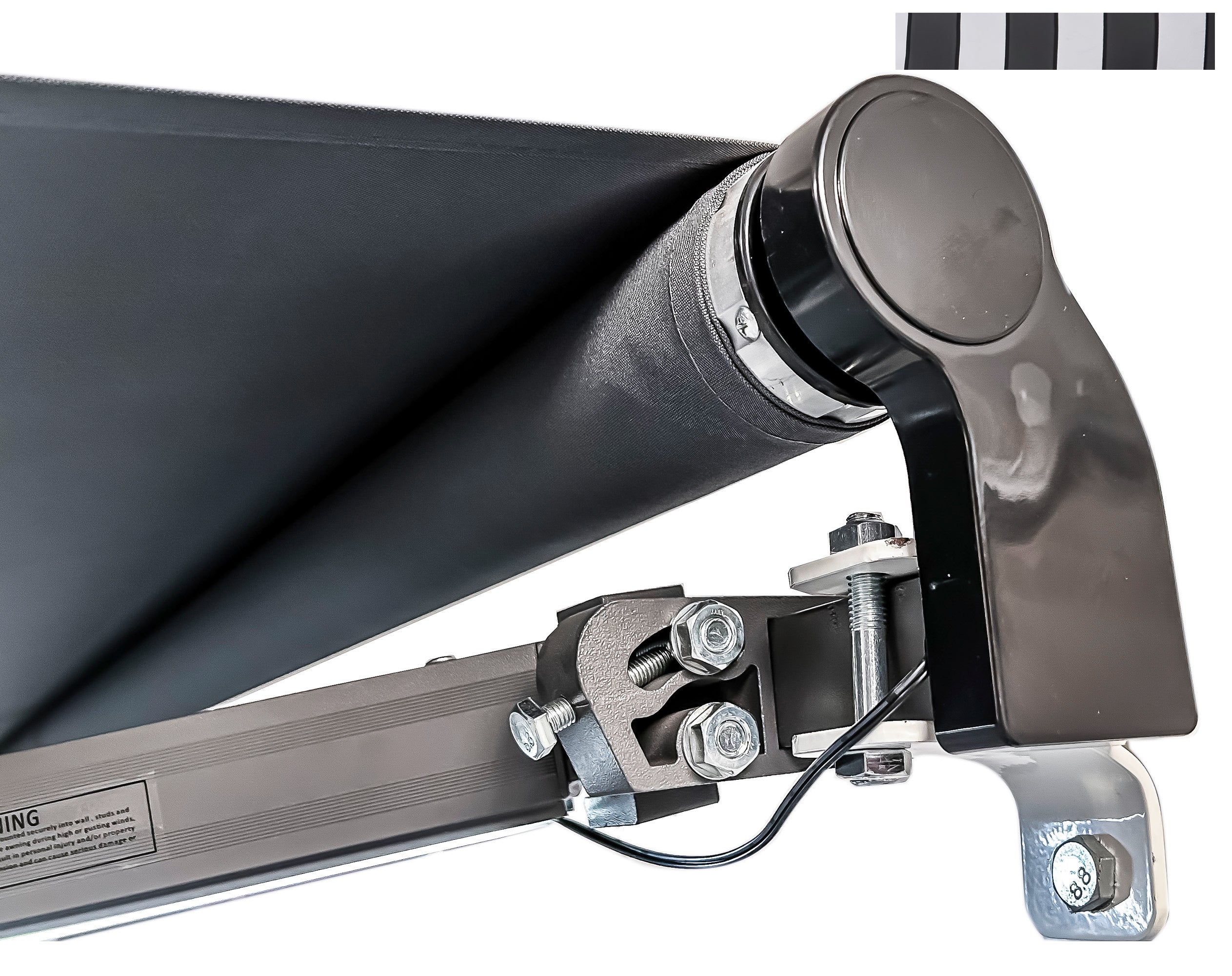 Elektrische Gelenkarmmarkise LED Markise Motorisiert Sonnenschutz Garden Pleasure gestreift