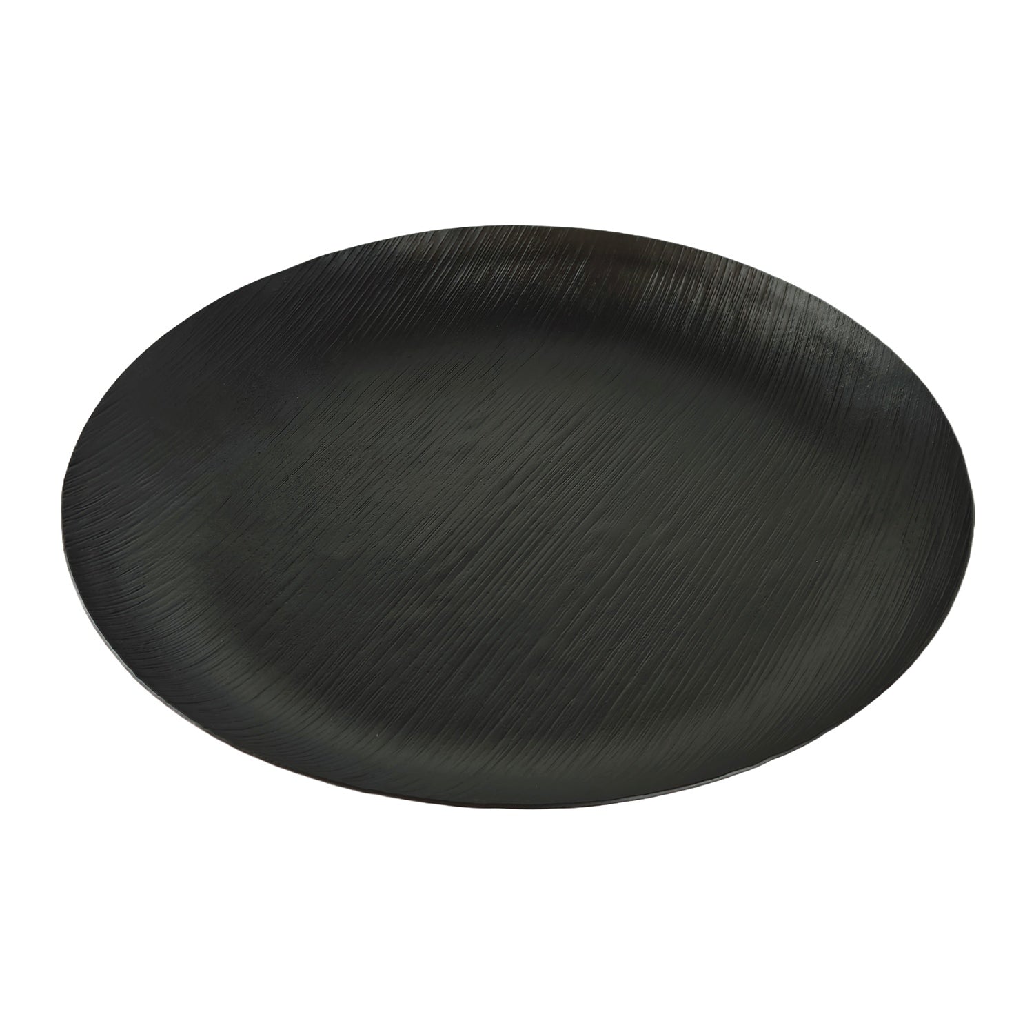 Tablett schwarz | Kerzentablett Dekoteller Handarbeit | Deko Tablett rund versch. Durchmesser