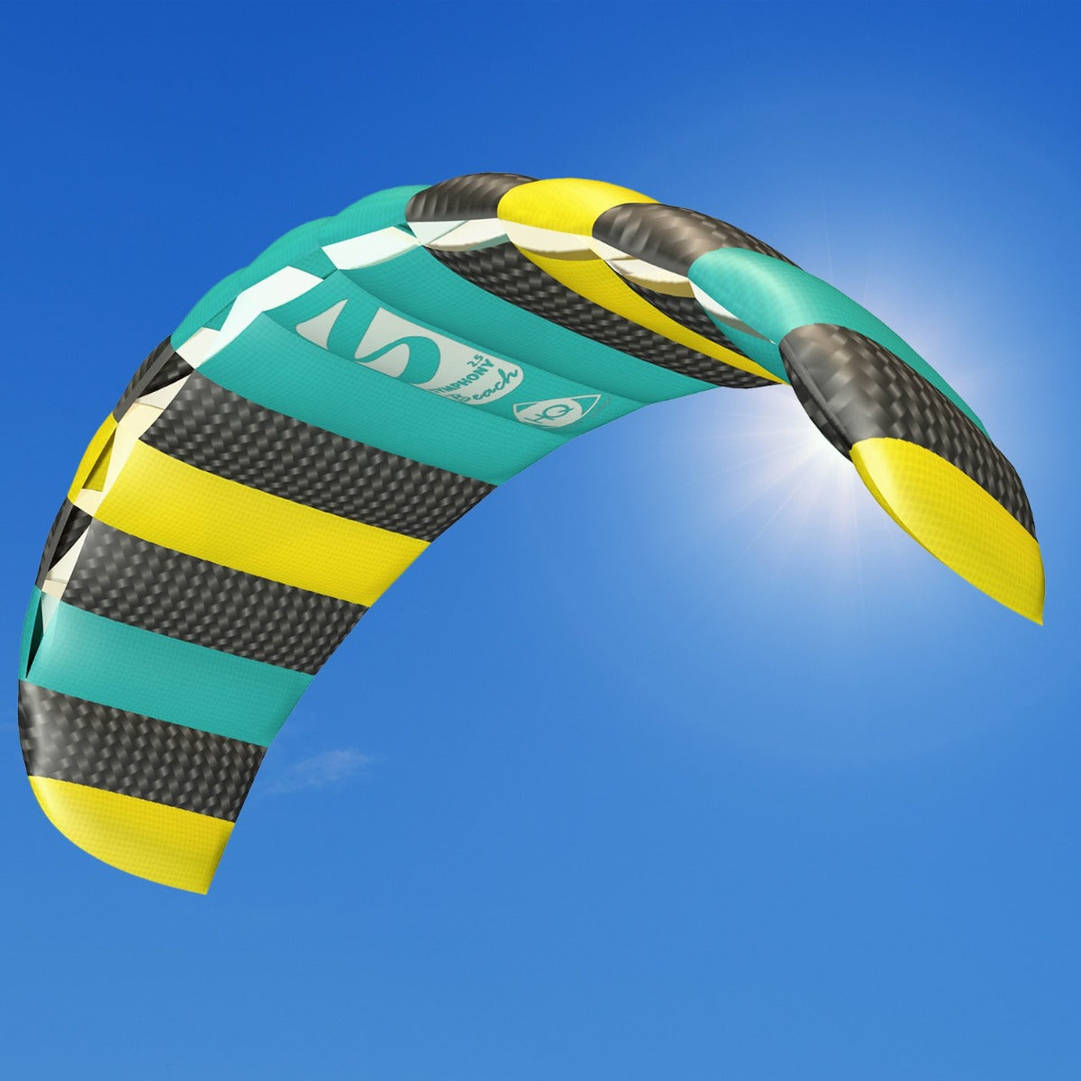 Lenkmatte HQ Symphony Beach III 2.5 Aqua R2F Allround Lenkmatte Kite