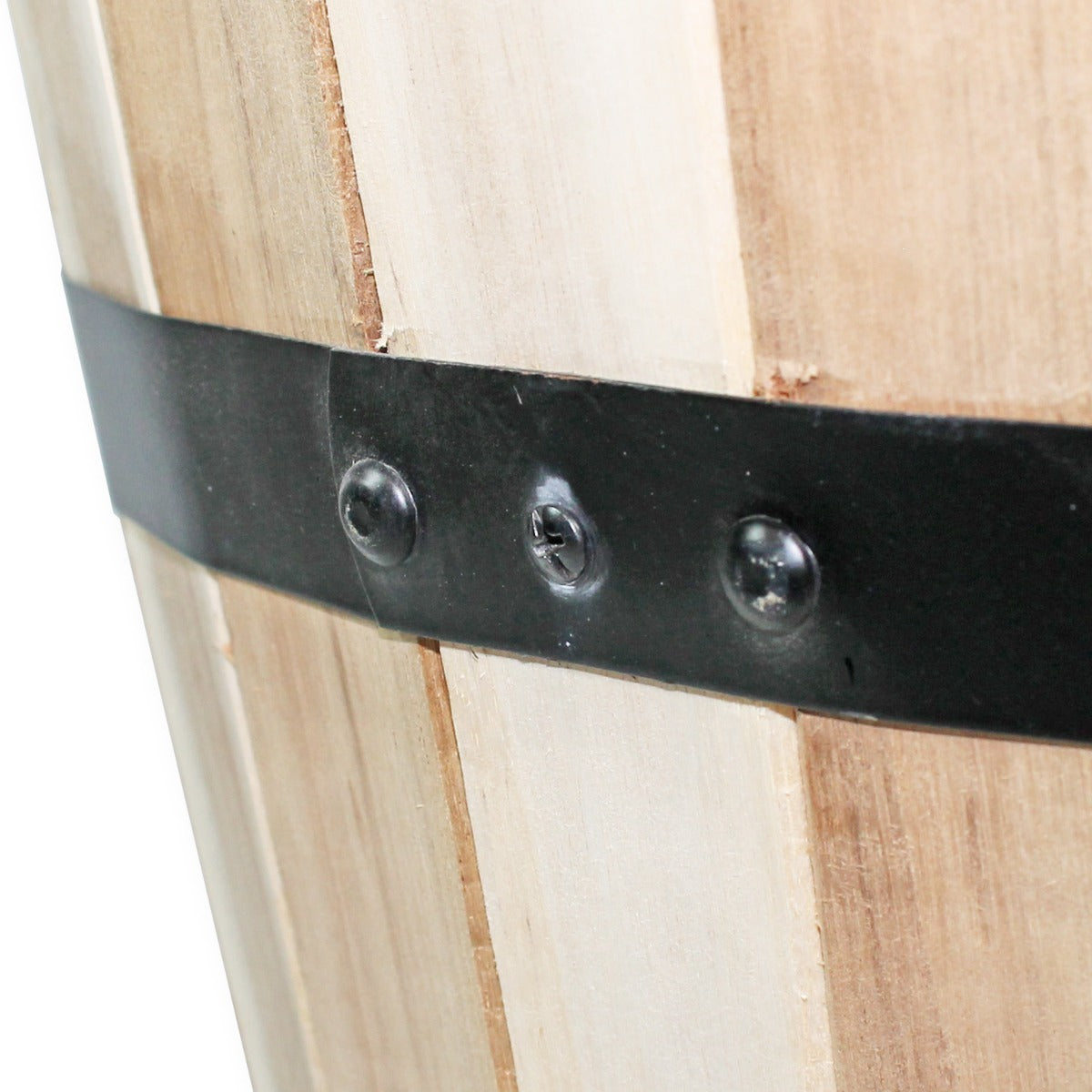 Pflanzkübel Holz rund 33 cm Holzfass Blumenkübel Blumentopf natur Akazienholz Pflanztopf