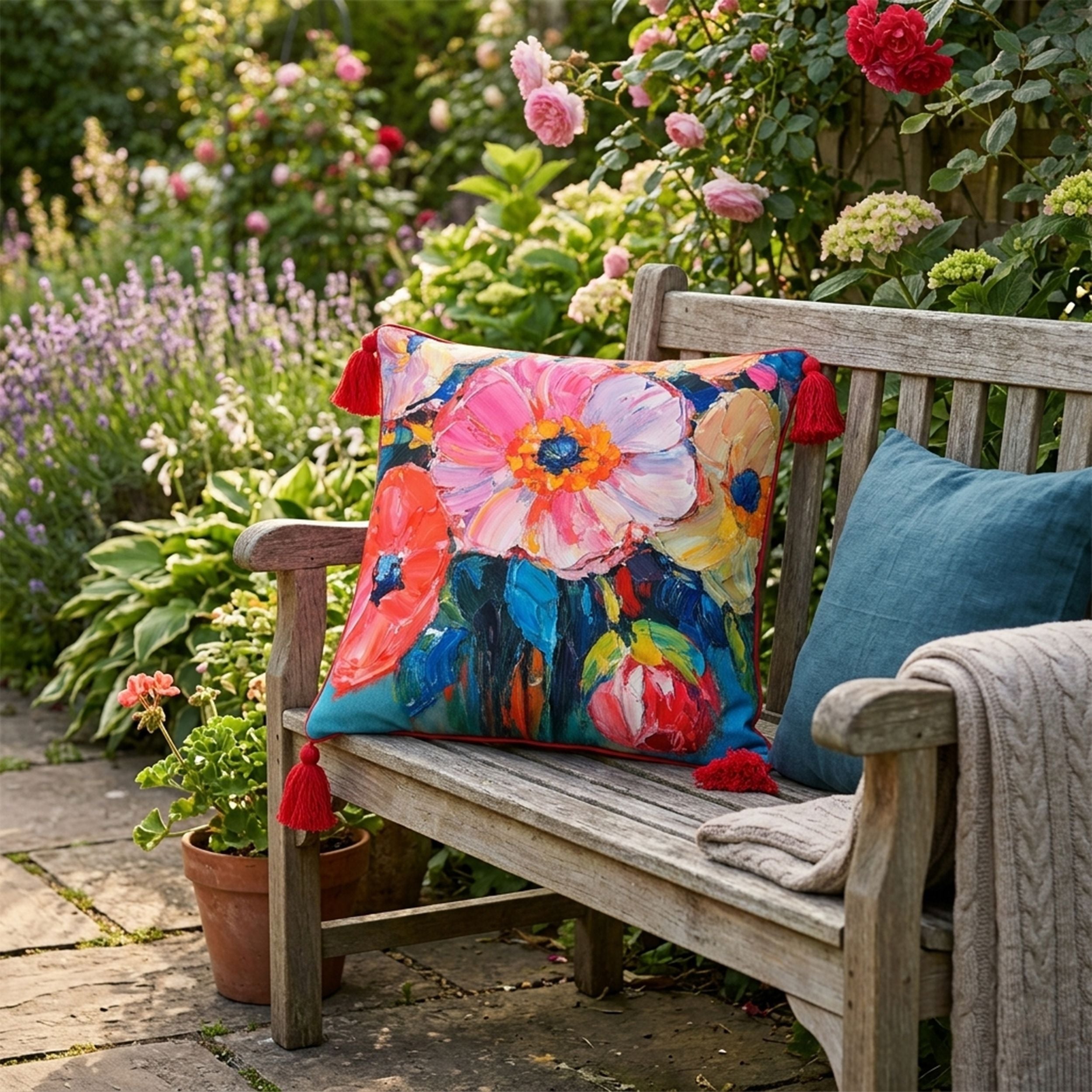 Sitzkissen Outdoor | Outdoor Kissen 45x45 cm | Outdoor Sitzkissen Outdoorkissen