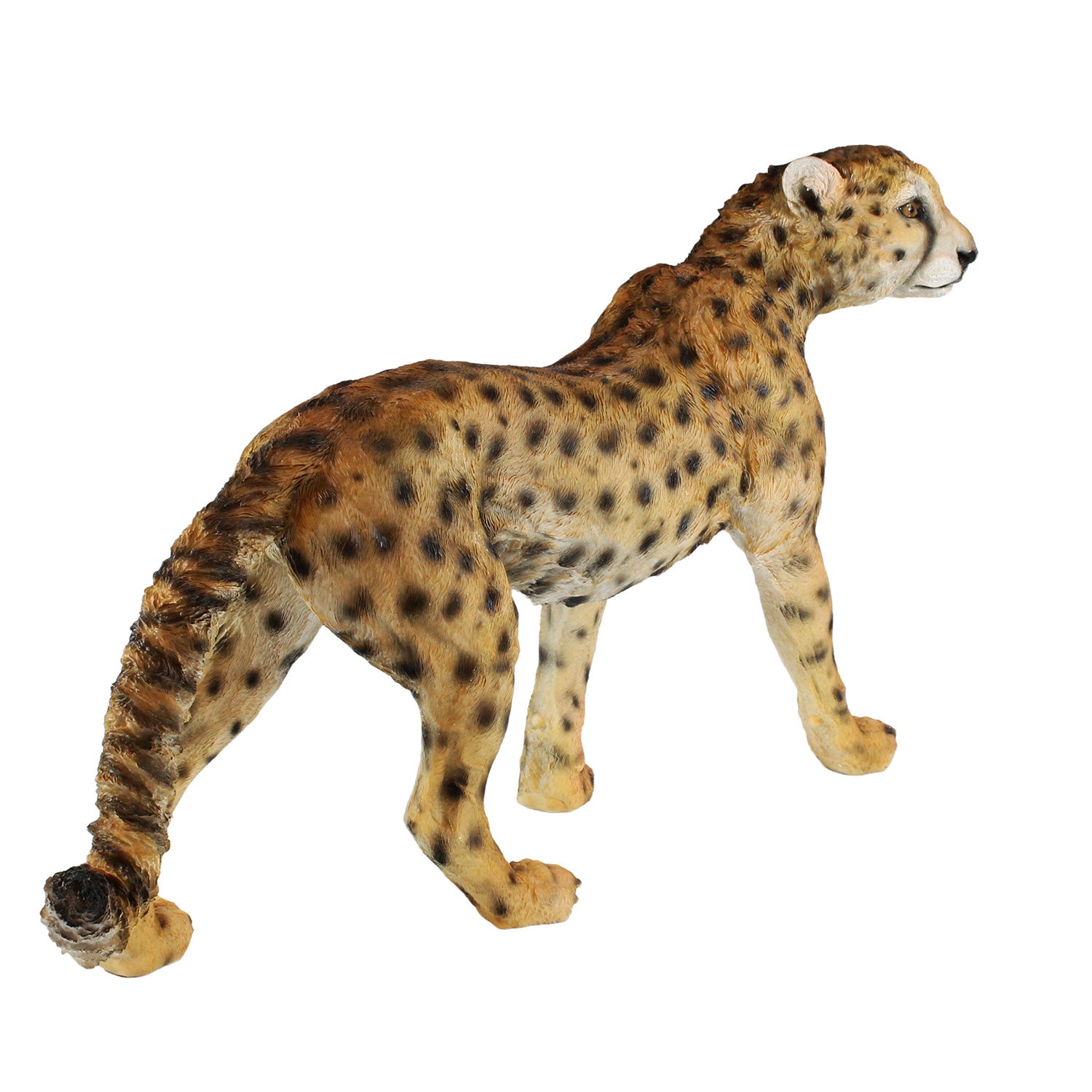 Gepard Figur stehend | Lebensechte Tierfigur Gartenfigur Tiere | 68 cm | Deko Gepard
