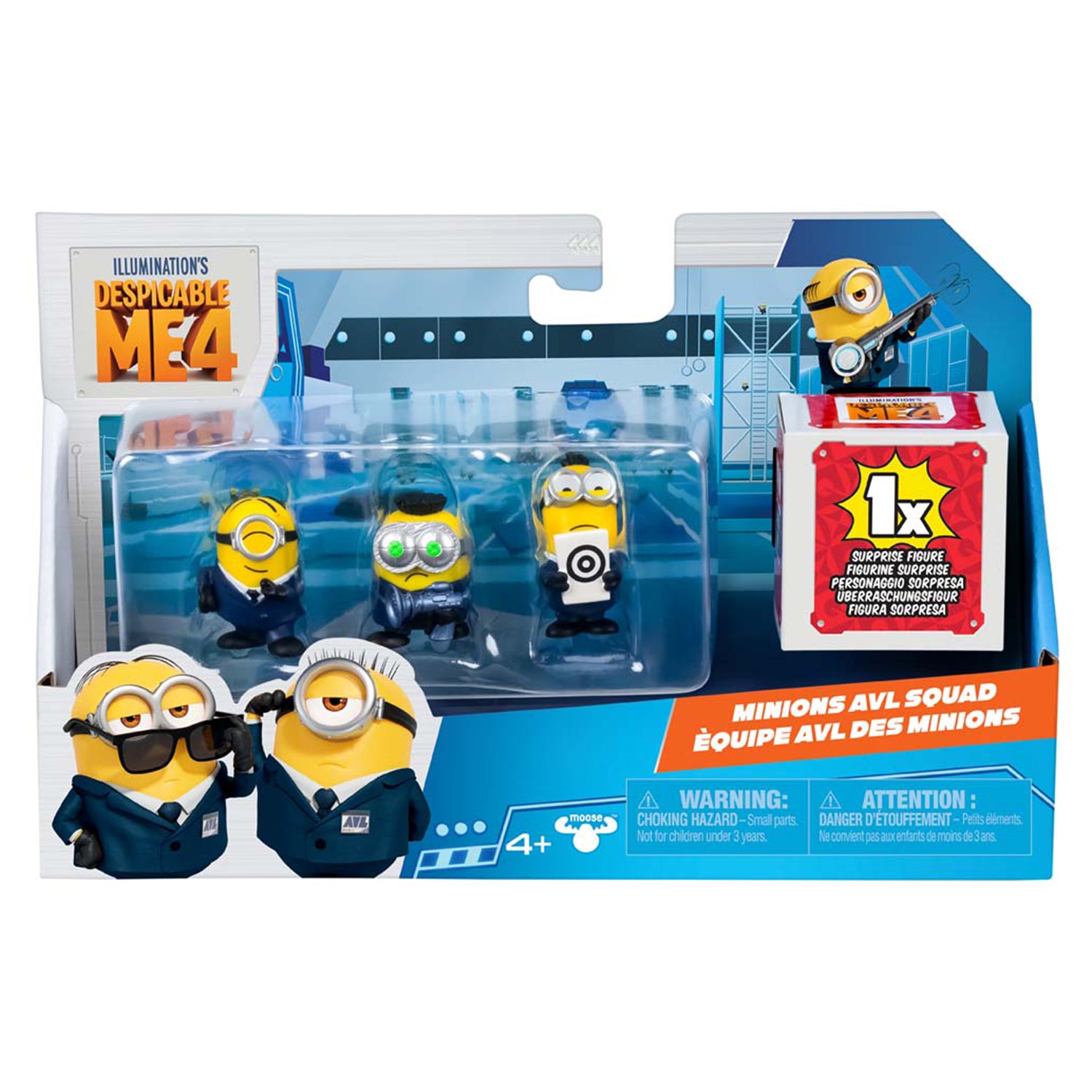 Despicable Me 4 59295 | 4 Figuren AVL-Team | 5 cm große Sammelfiguren | 3 sichtbare Figuren plus 1 versteckte