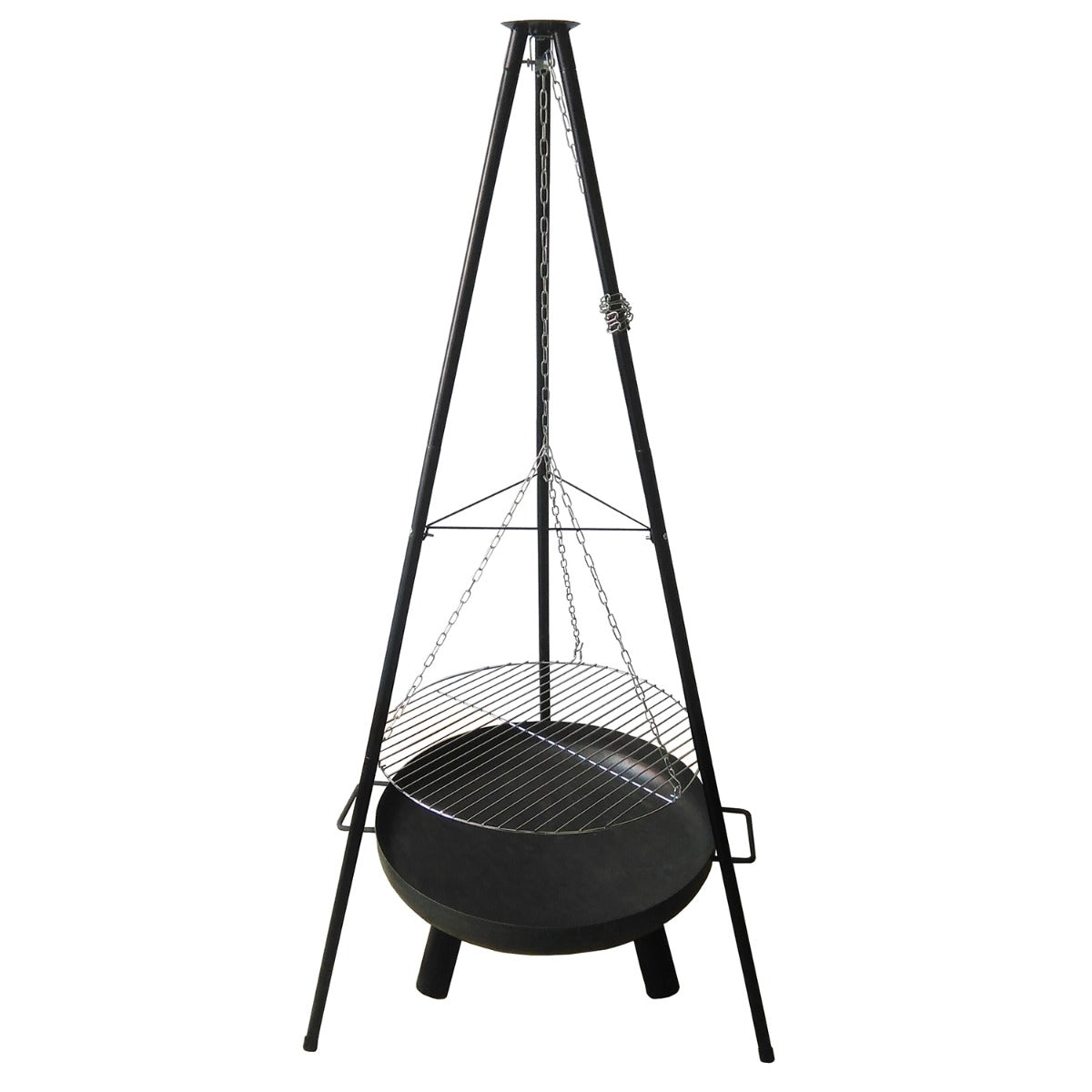 Feuerschale Grill Set 6 in 1 mit Schwenkgrill Feuerzangenbowle Grillrost & Emailletopf