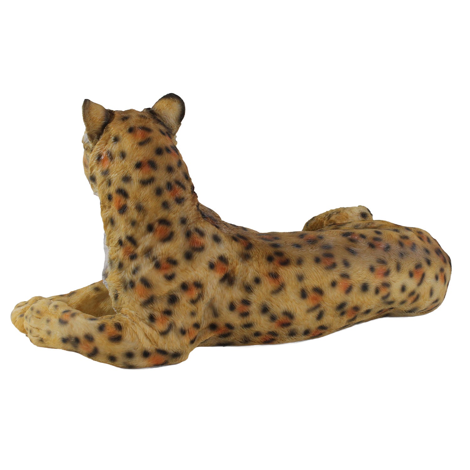 Lebensechte Panther Figur liegend – Handbemalte Deko für Haus & Garten | 53 cm | Deko Panther