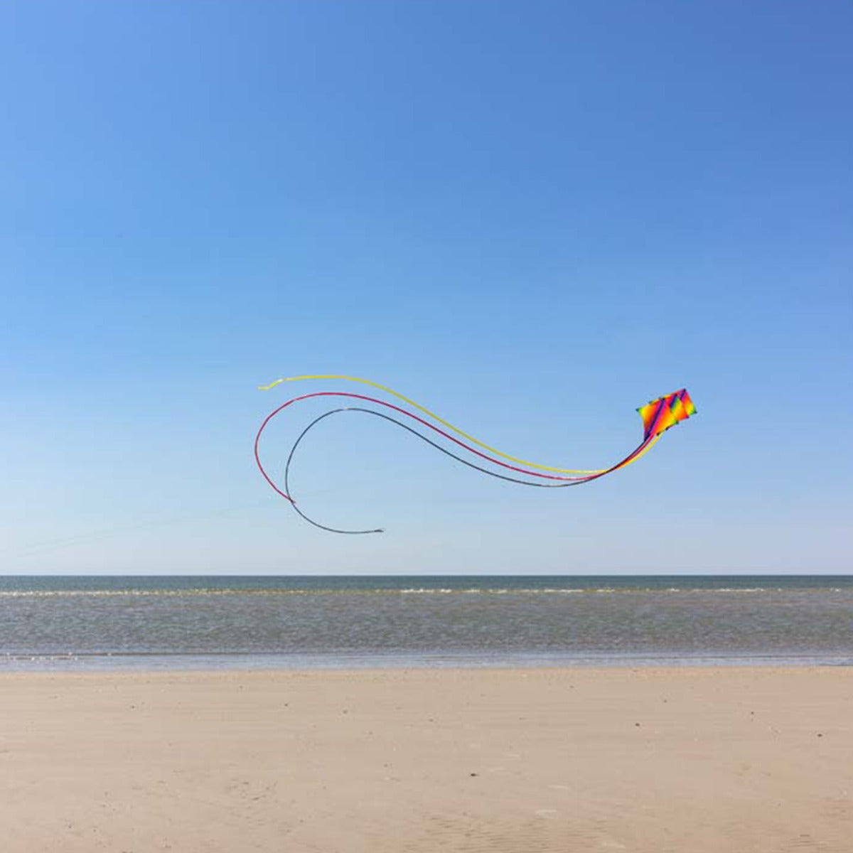 Kinderdrachen Zweileiner Lenkdrachen HQ Dancer Rainbow II Expansion Kite inkl. 15 m Drachenschwanz Flugdrache