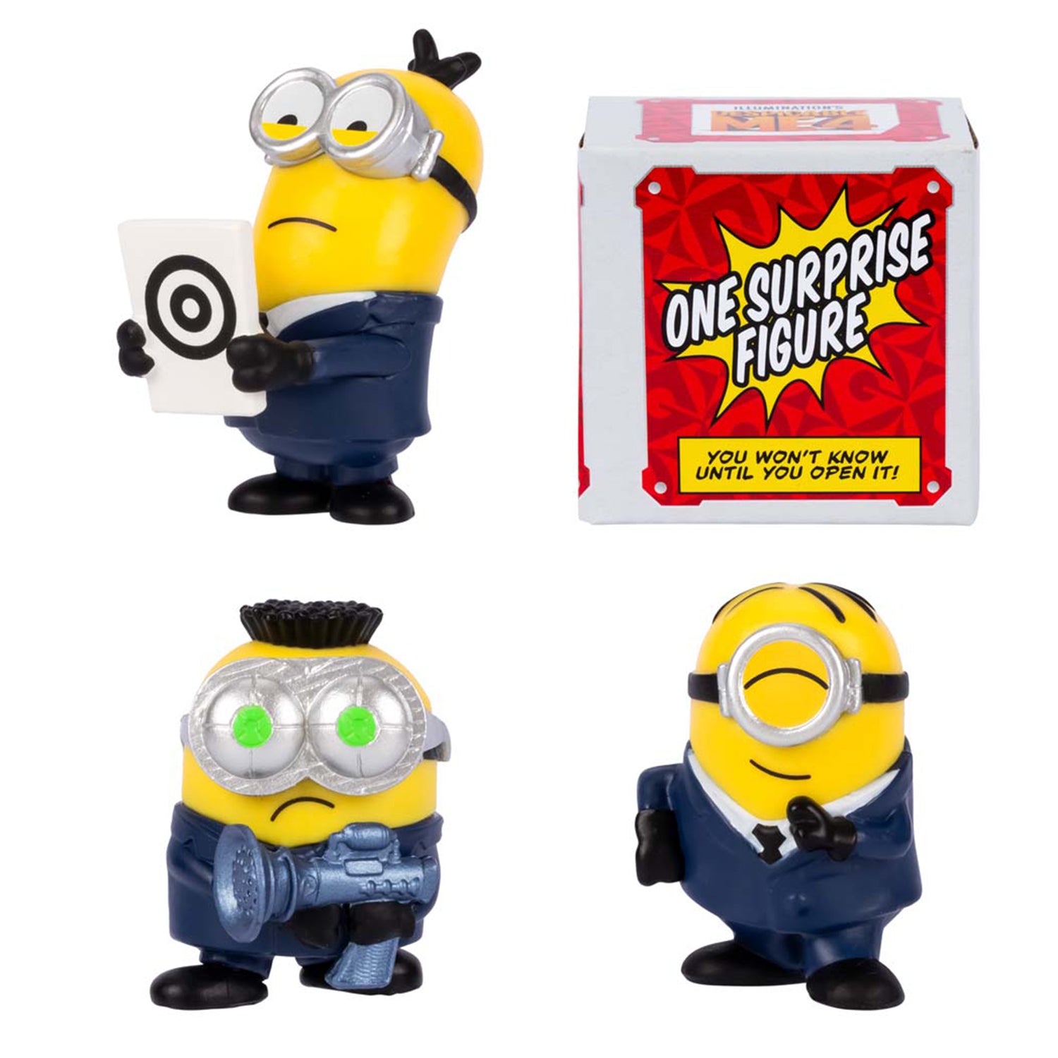 Despicable Me 4 59295 | 4 Figuren AVL-Team | 5 cm große Sammelfiguren | 3 sichtbare Figuren plus 1 versteckte