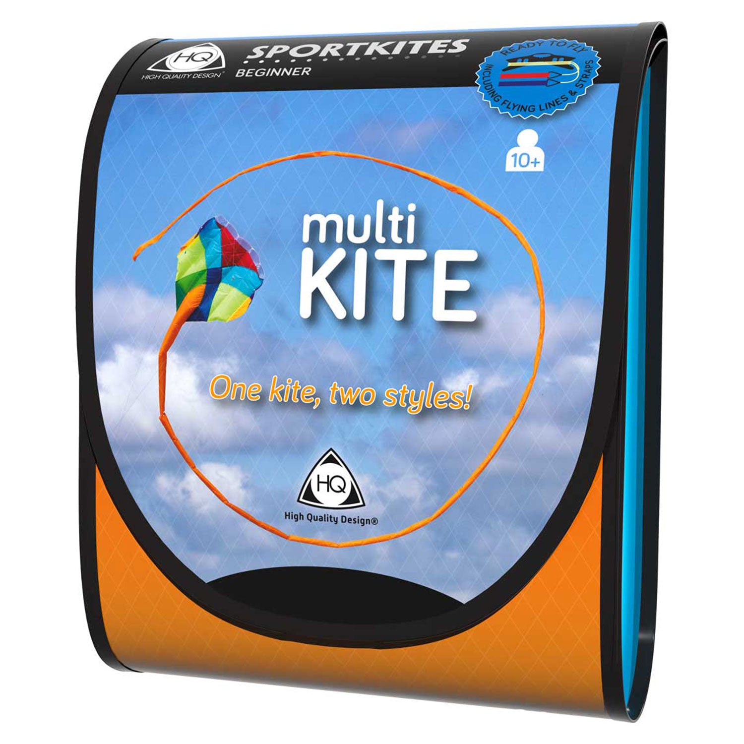 HQ Kinderdrachen Einleiner/Zweileiner Lenkdrachen Multi-Kite Prisma R2F 87 cm